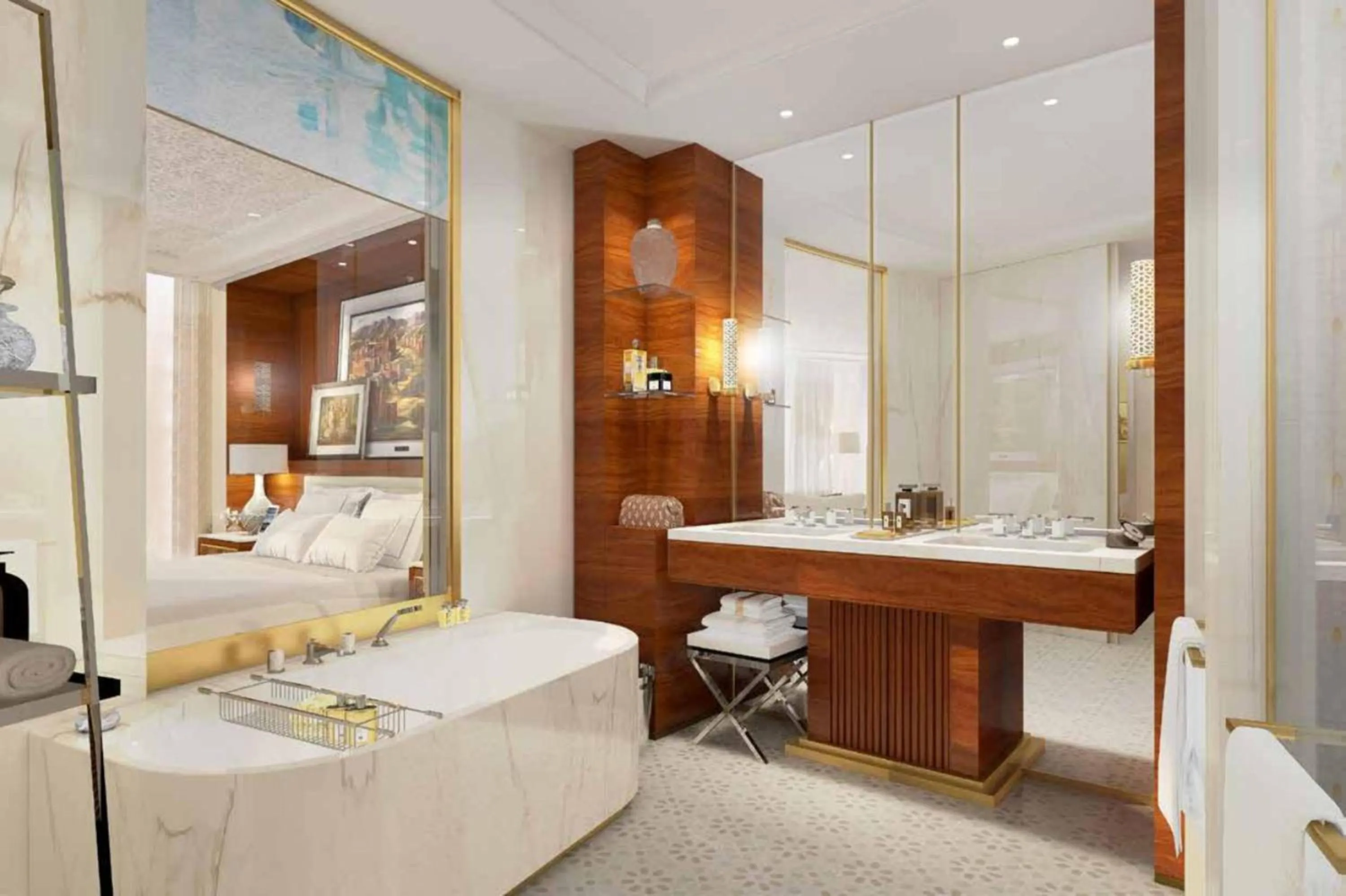 Bathroom, Bed in Waldorf Astoria Rabat Salé