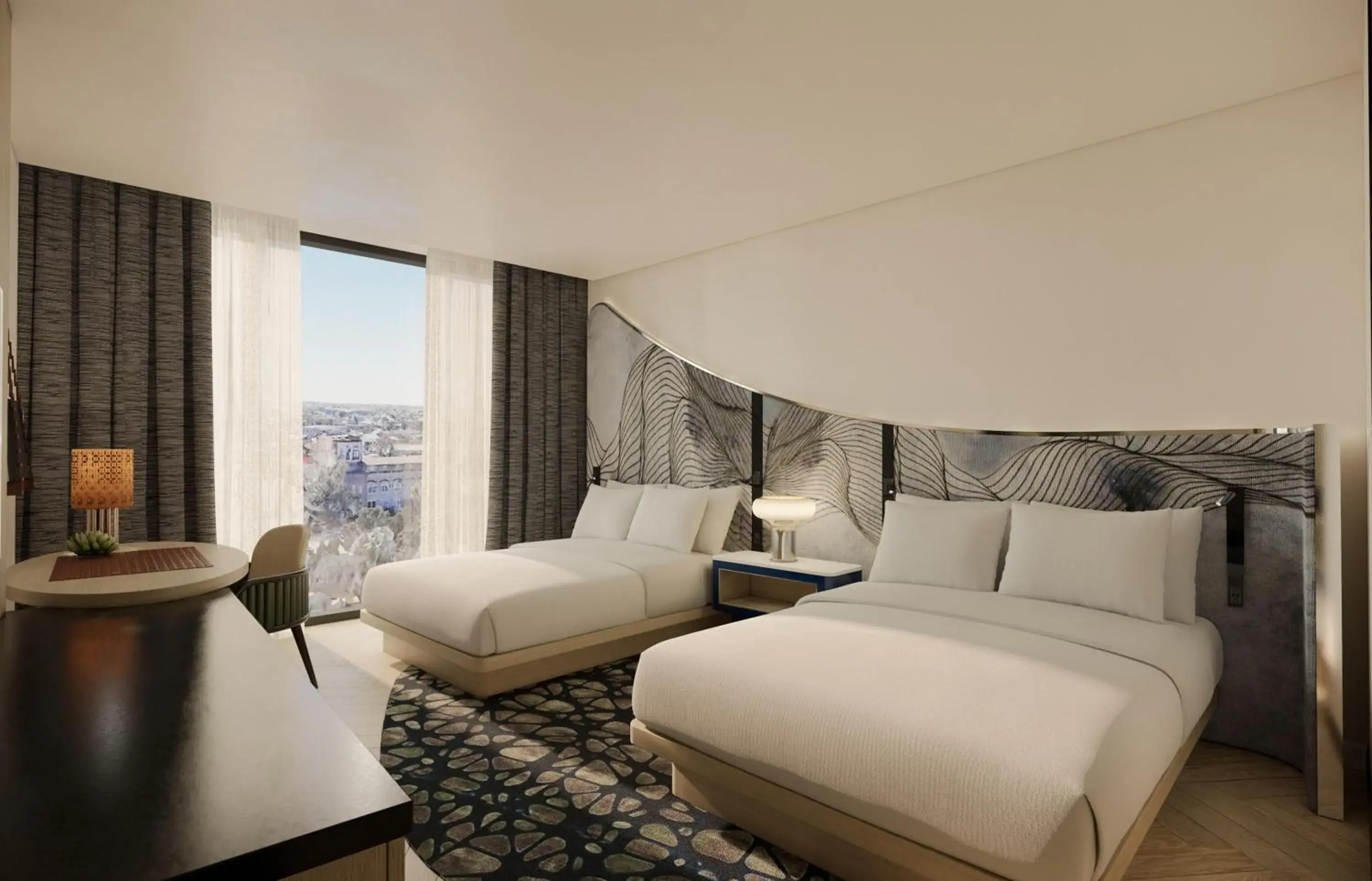 Queen Room with Two Queen Beds and Park View in The Monarch San Antonio, Curio Collection By Hilton Queen Room with Two Queen Beds and Park View in The Monarch San Antonio, Curio Collection By Hilton