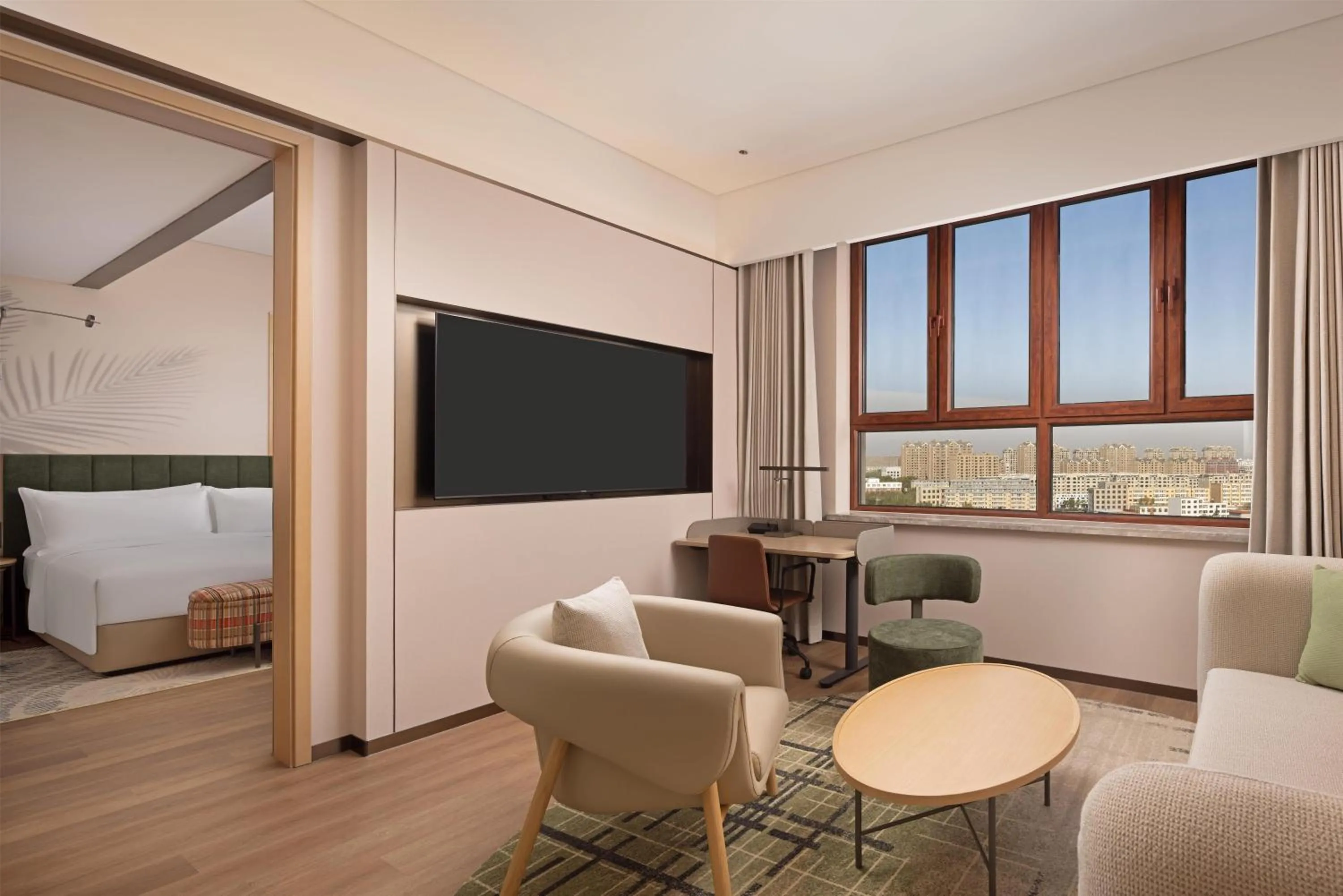 Living room, Bed in Hilton Garden Inn Songyuan Ningjiang