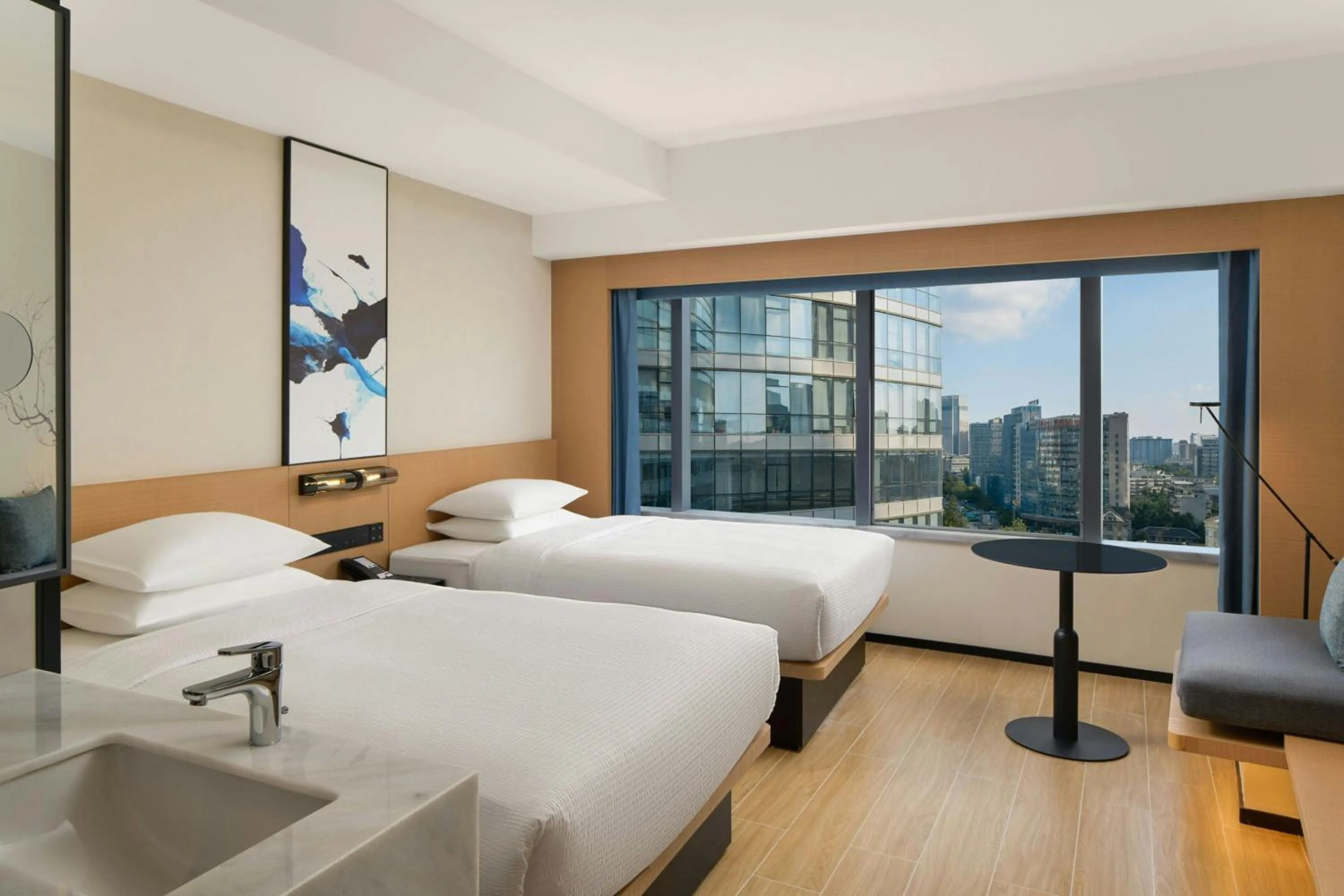 Standard Double Room with Two Double Beds and City View in Fairfield by Marriott Chengdu Tianfu Square