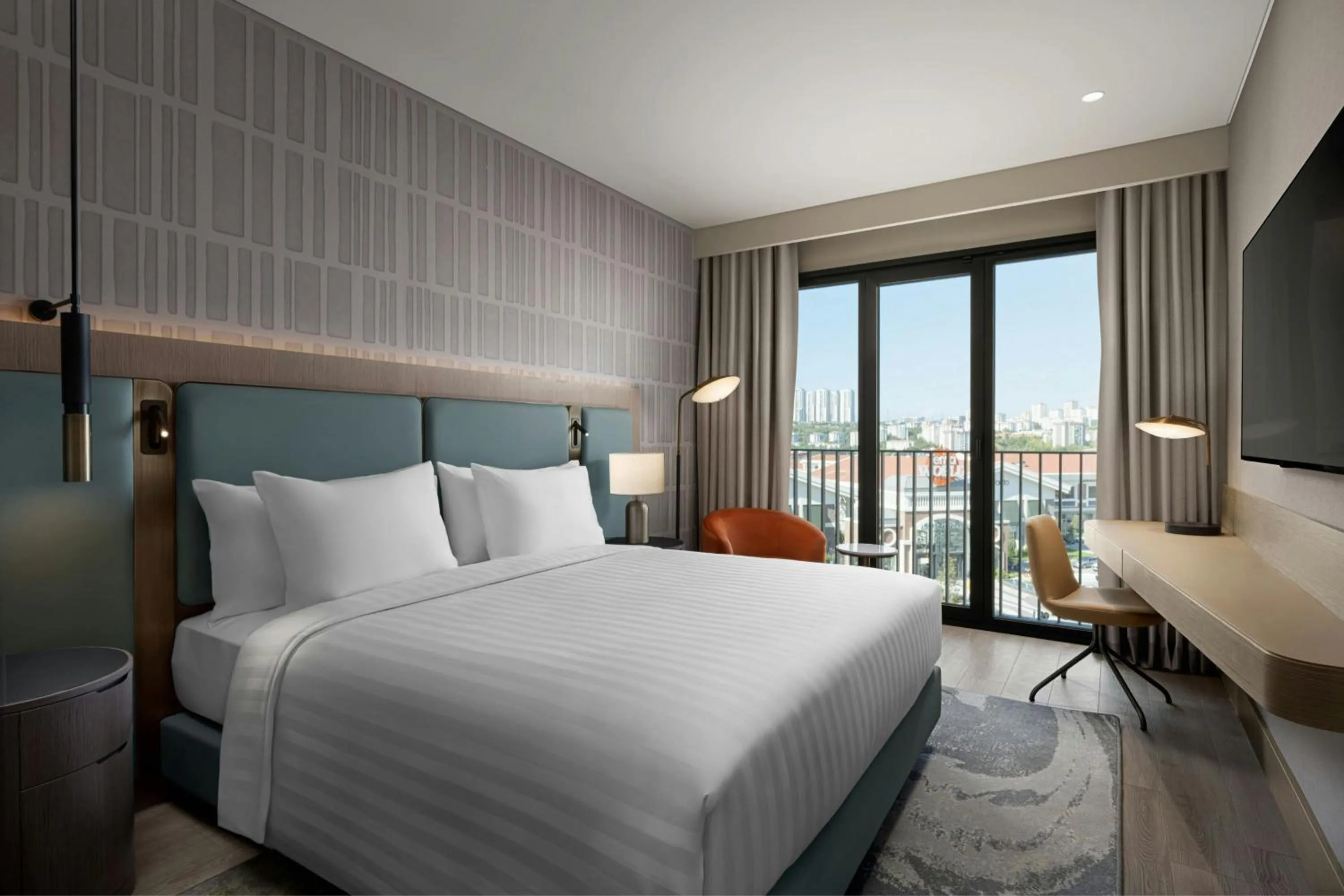 Bedroom, Bed in Marriott Executive Apartments Istanbul Tema World