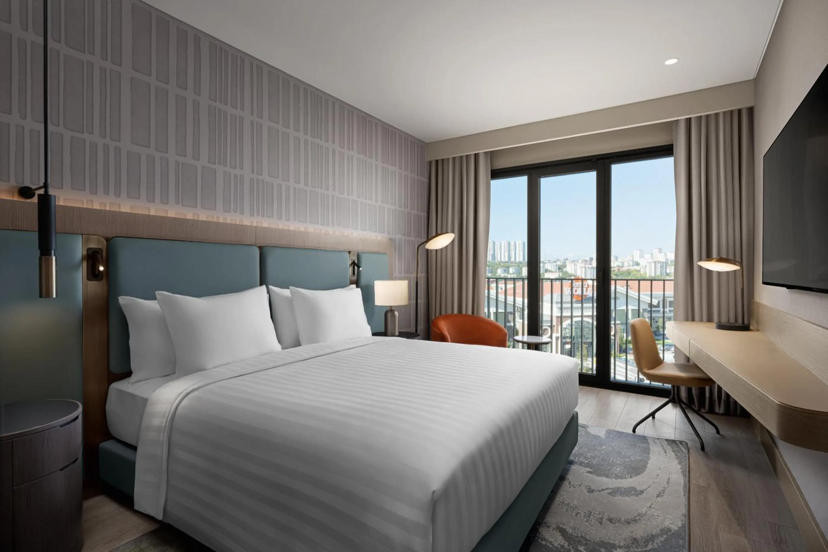 Bedroom, Bed in Marriott Executive Apartments Istanbul Tema World