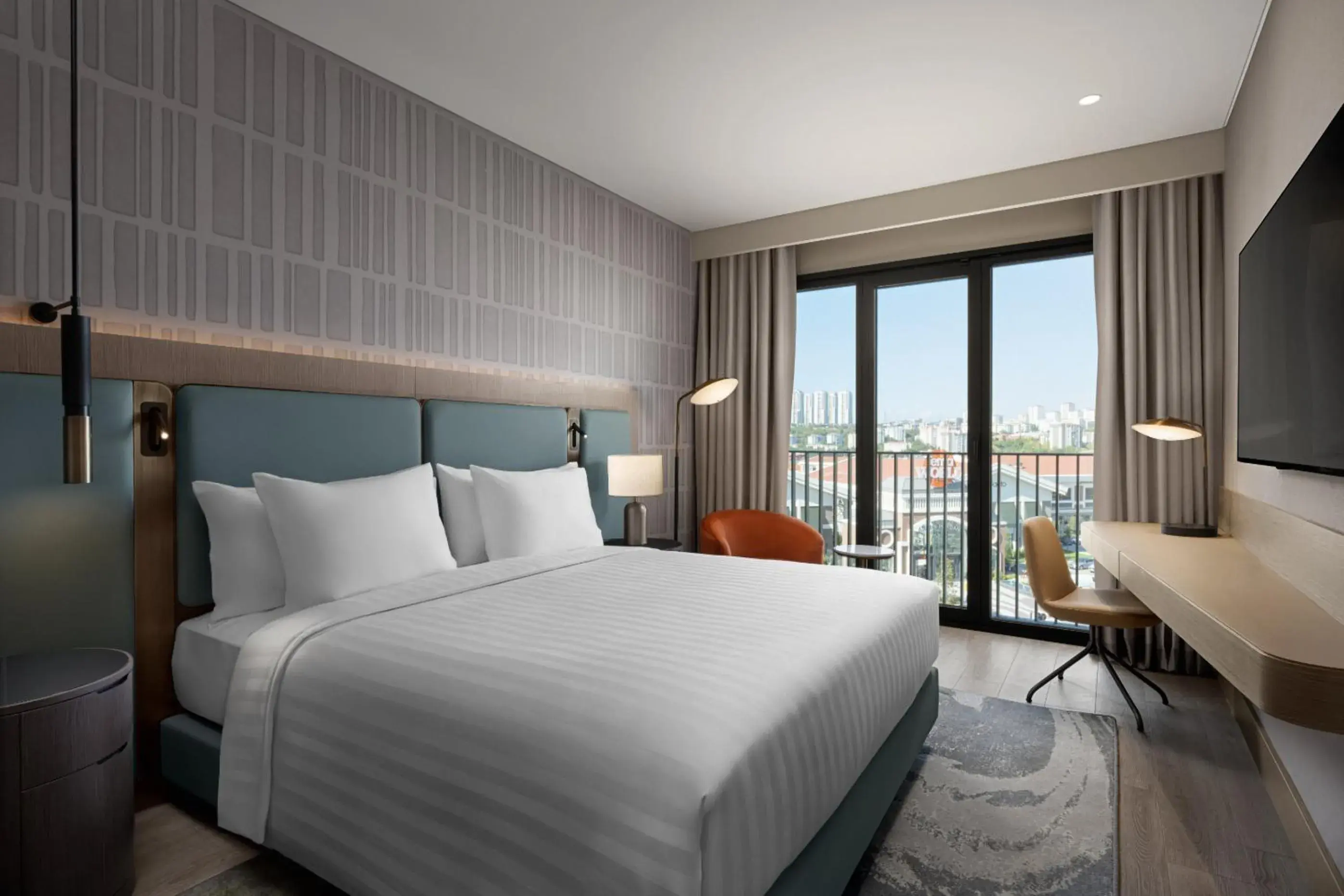 Two-Bedroom Apartment with One King Bed and Two Single Beds in Marriott Executive Apartments Istanbul Tema World Two-Bedroom Apartment with One King Bed and Two Single Beds in Marriott Executive Apartments Istanbul Tema World