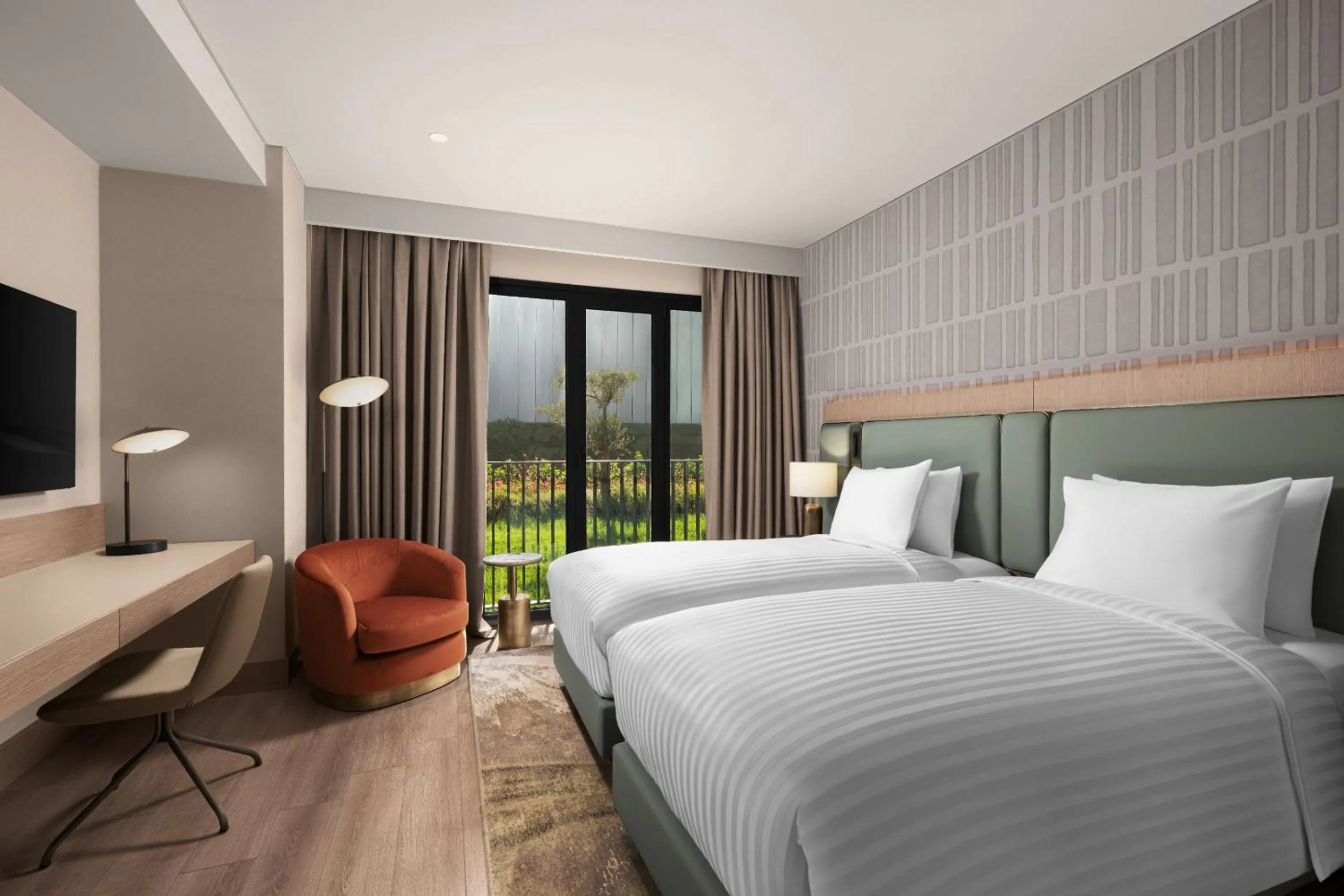 Bedroom, Bed in Marriott Executive Apartments Istanbul Tema World