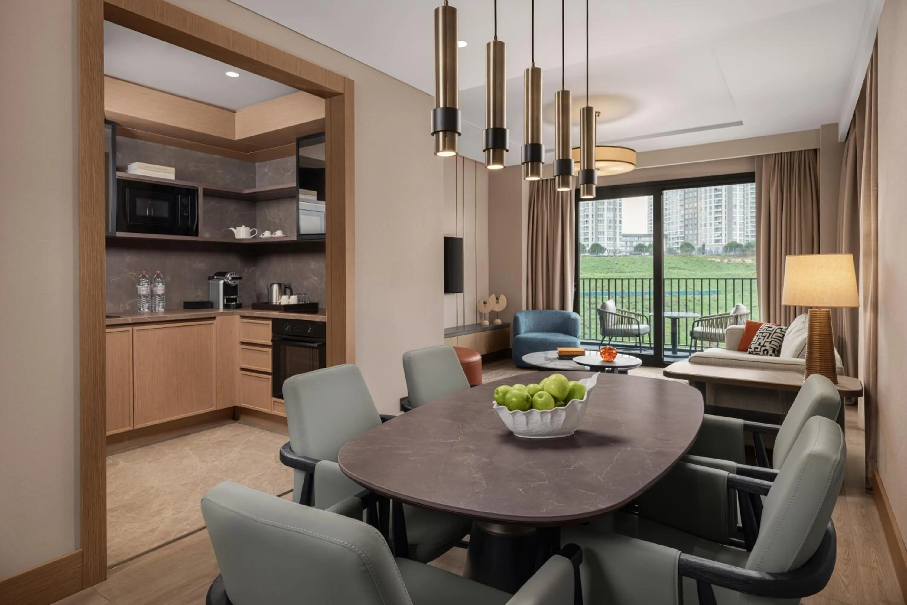 Seating area in Marriott Executive Apartments Istanbul Tema World