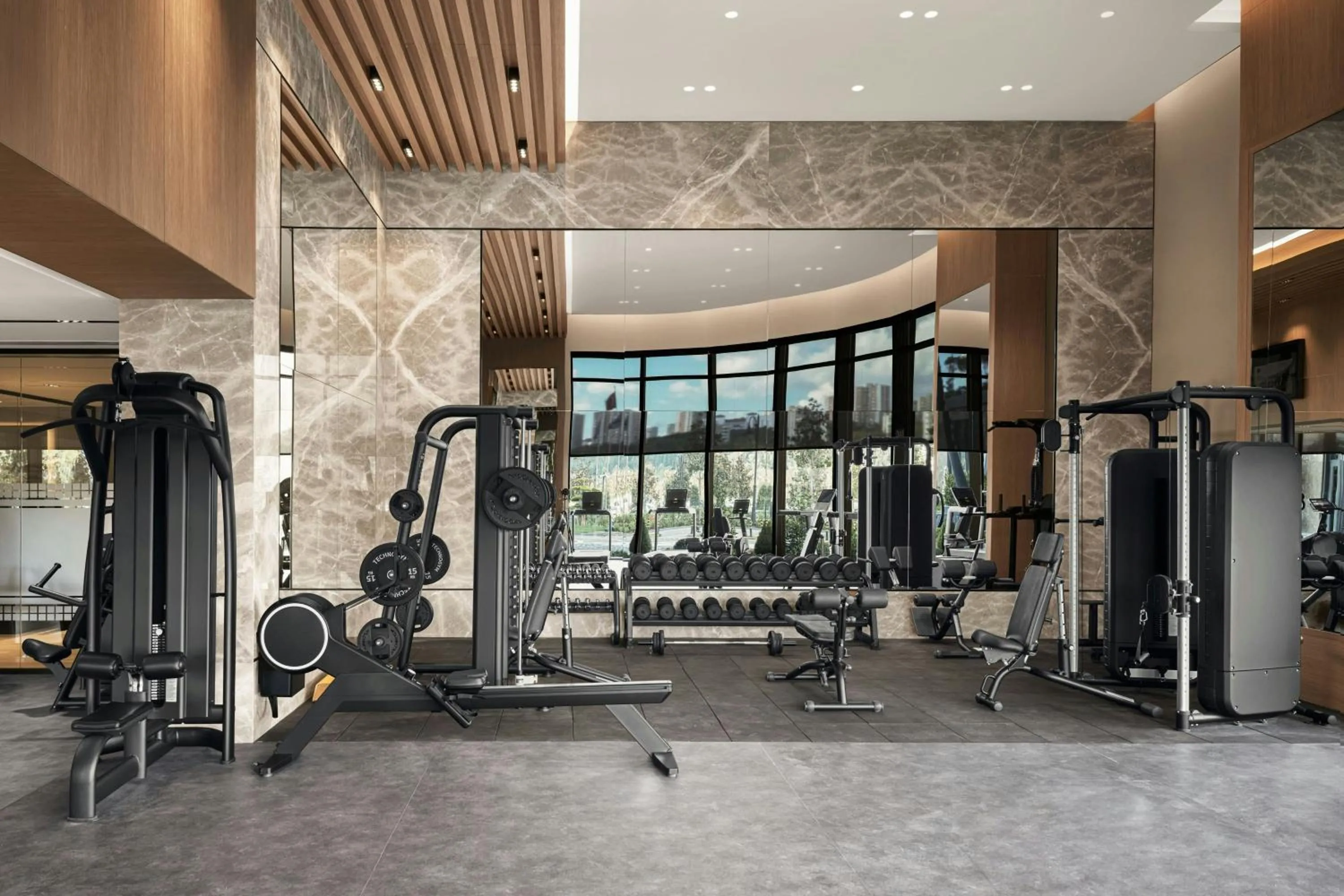 Fitness centre/facilities in Marriott Executive Apartments Istanbul Tema World