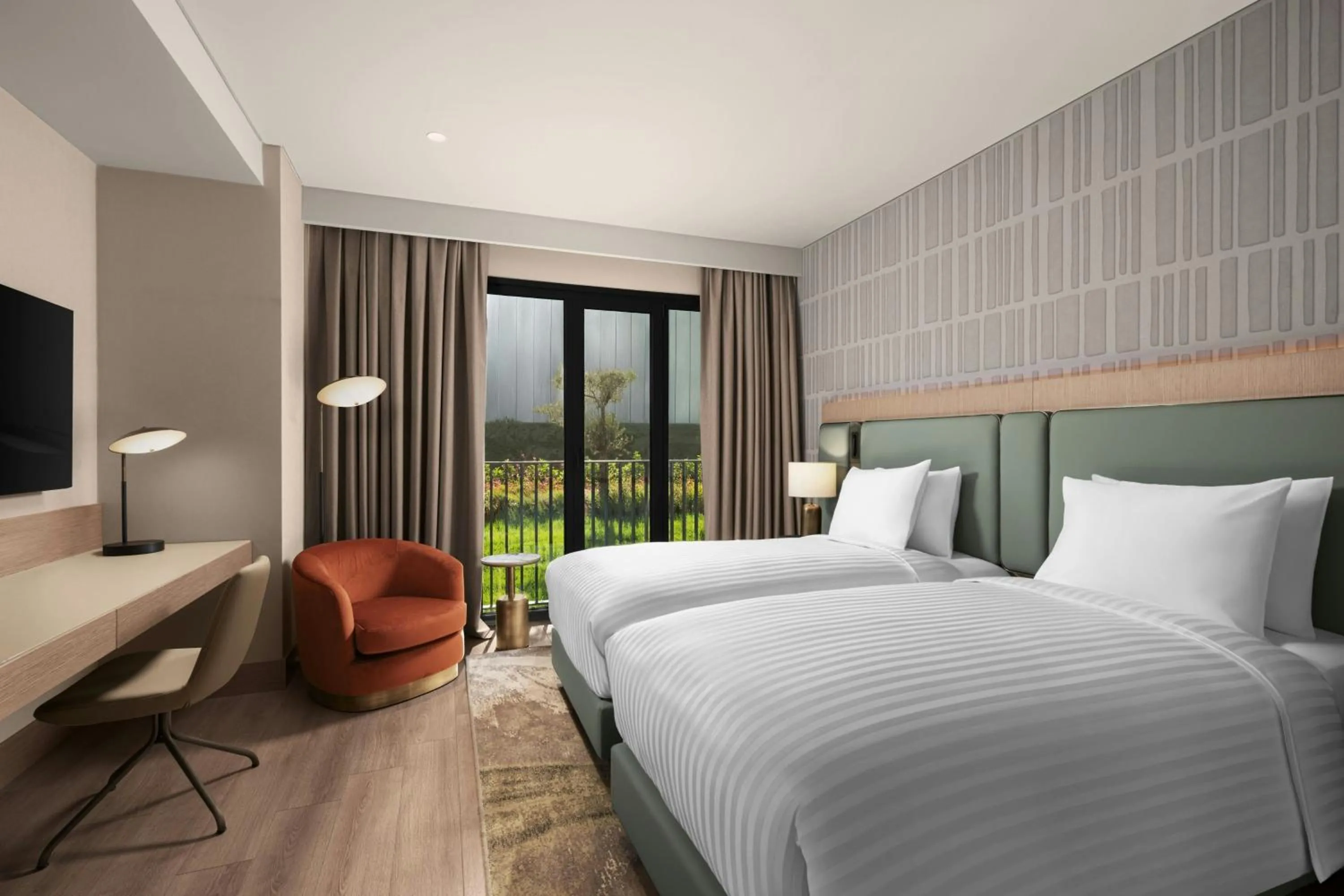 Bedroom, Bed in Marriott Executive Apartments Istanbul Tema World
