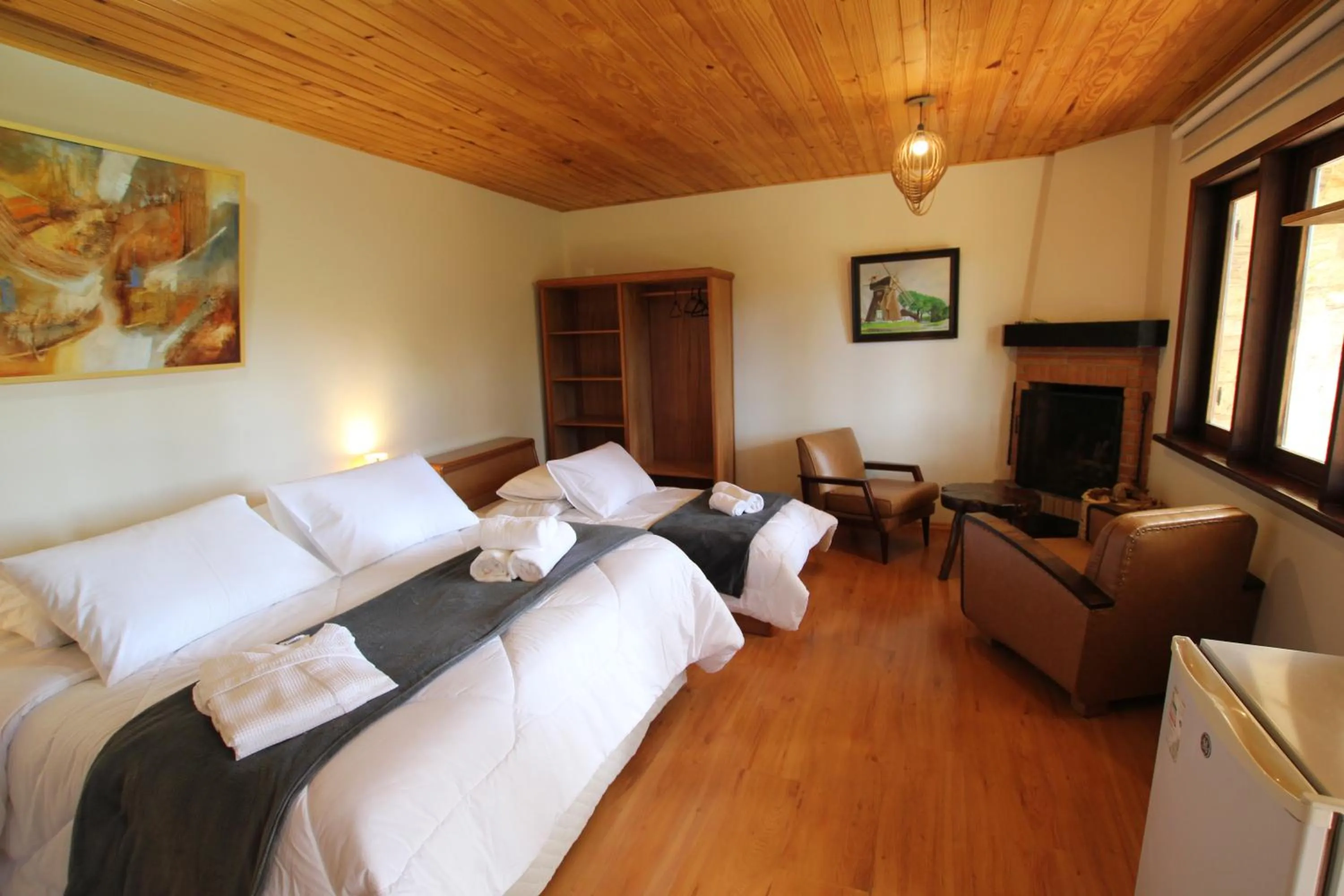 Bed in Pousada Aguia da Montanha