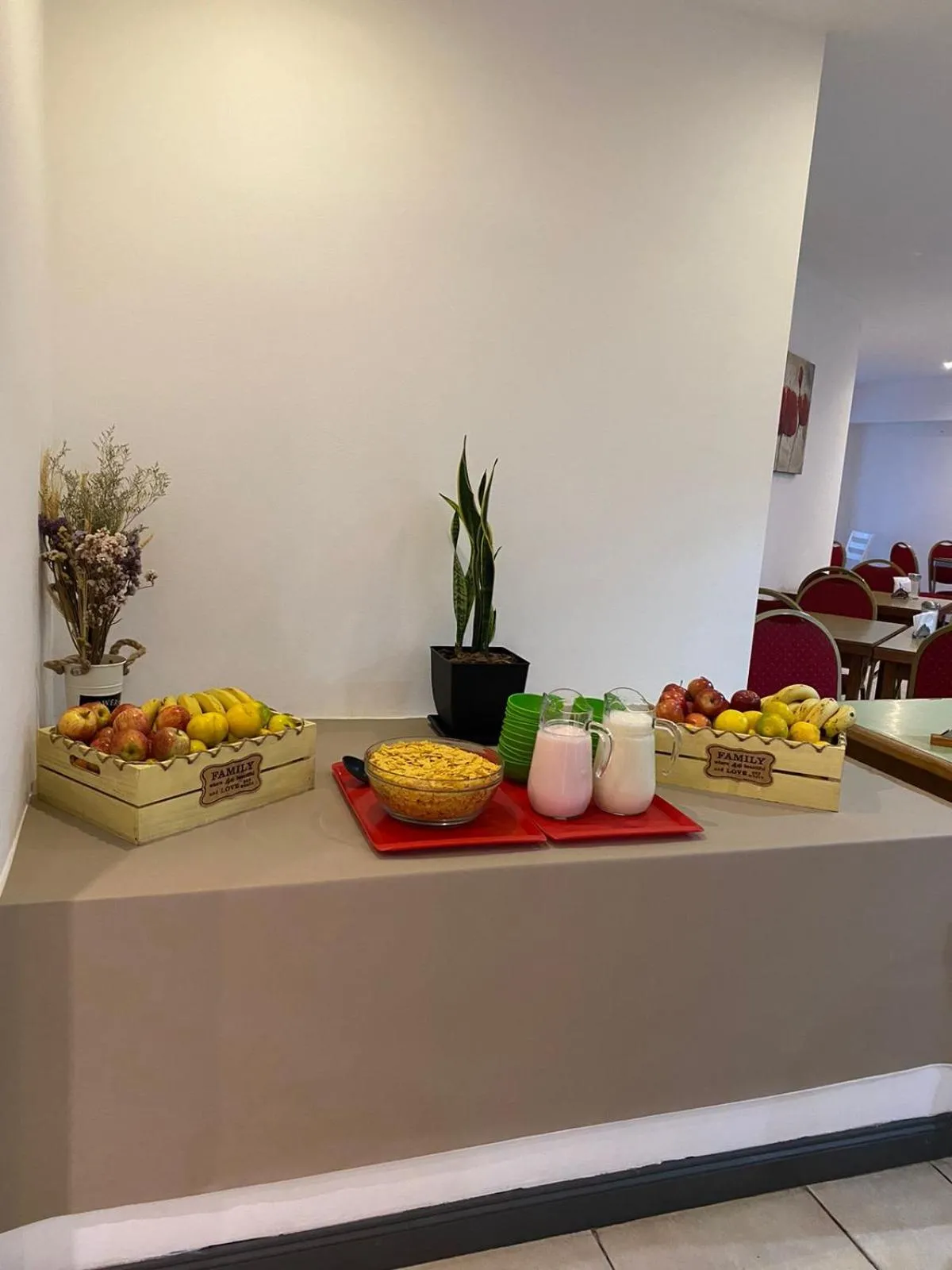 Buffet breakfast in Hotel Delfin