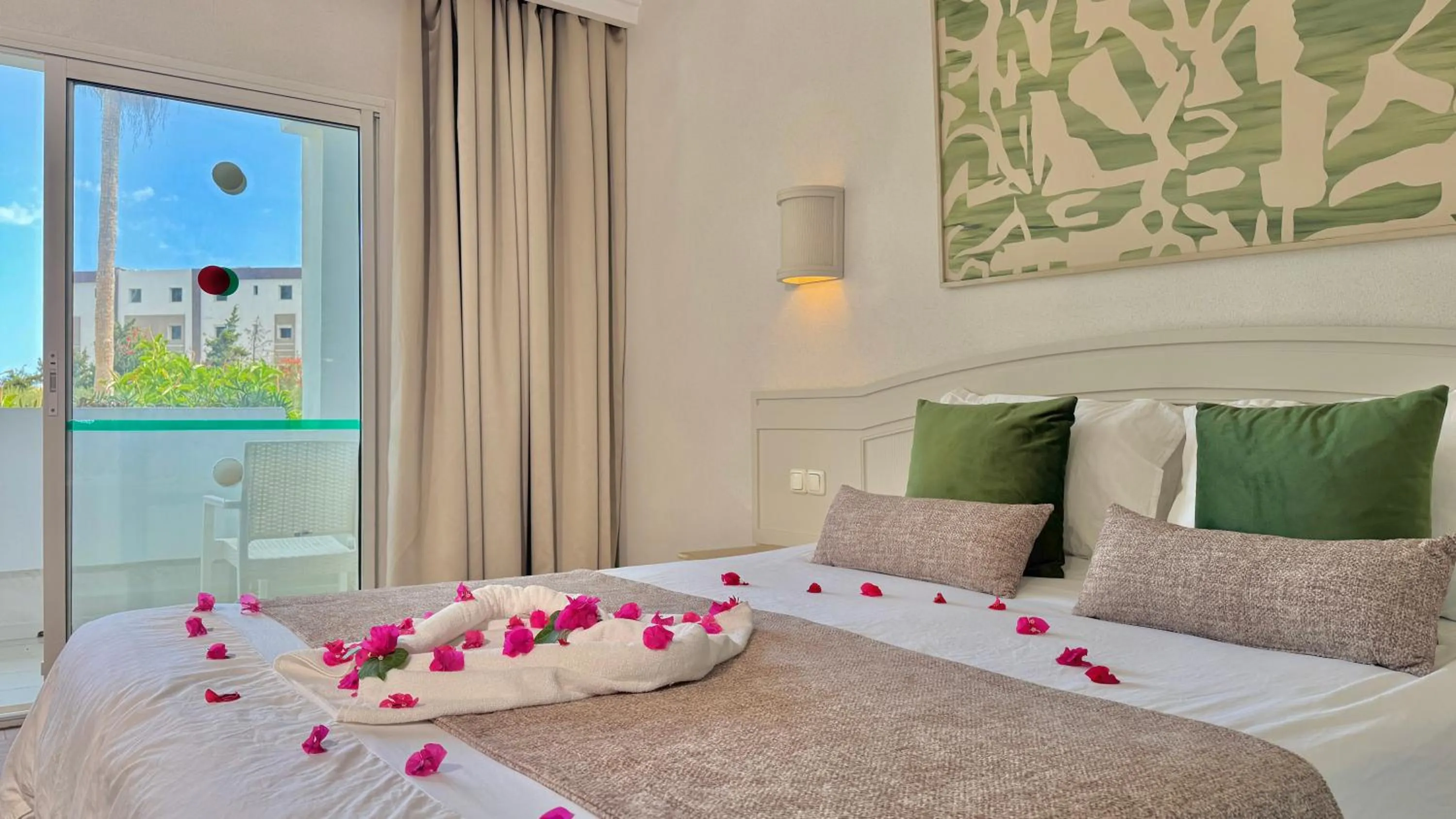 Bed in Hammamet Garden Resort and Spa