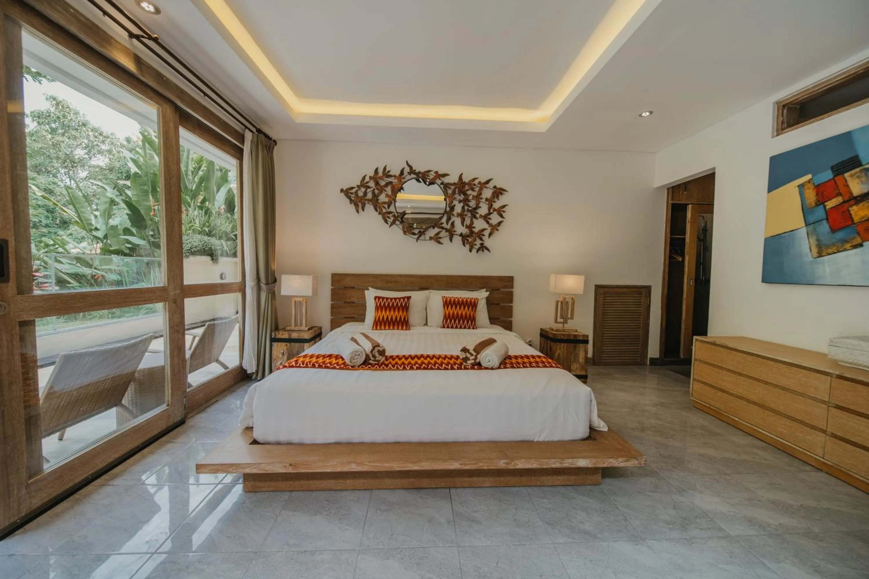 Bed in La-Meli Villas Ubud