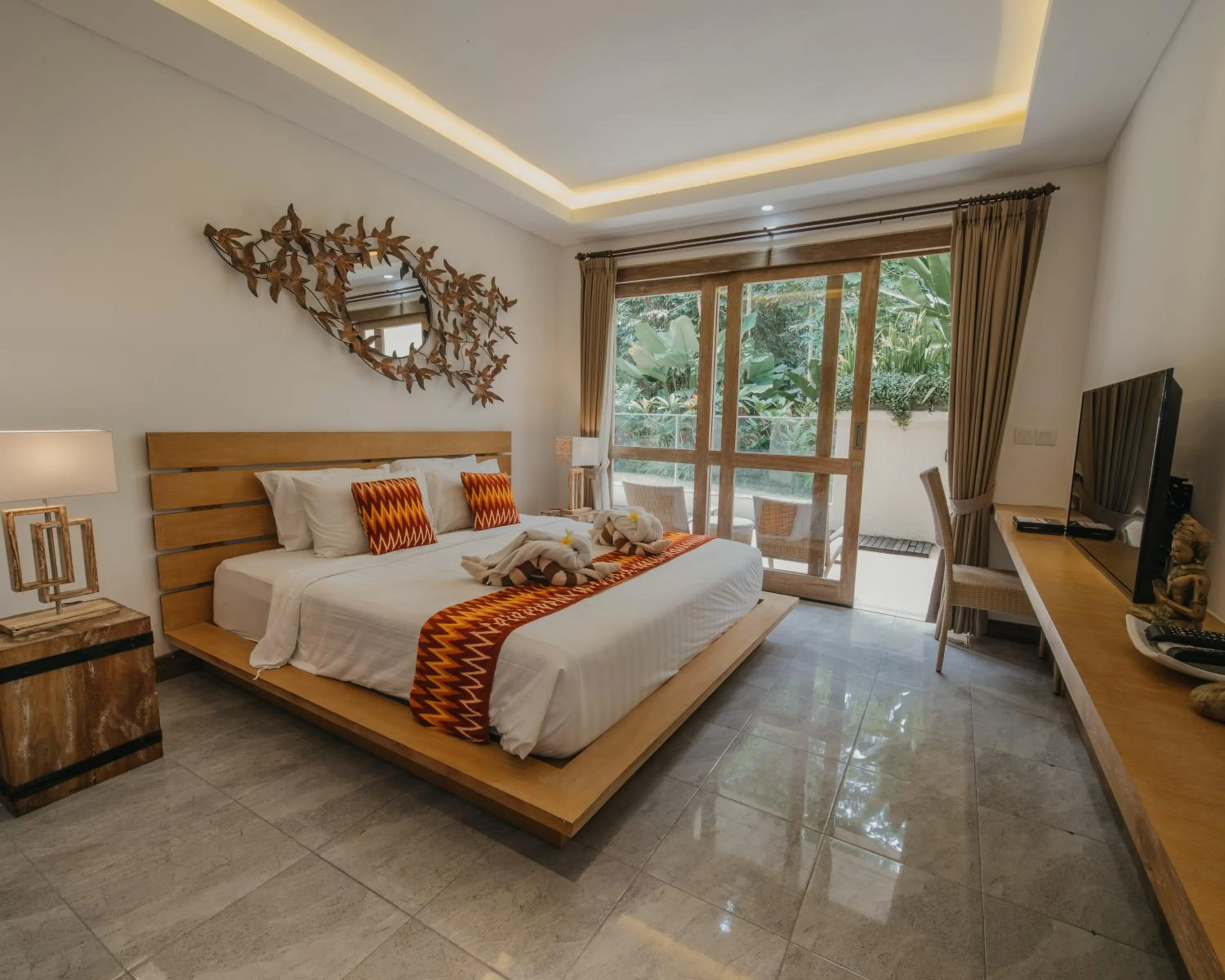 Bed in La-Meli Villas Ubud