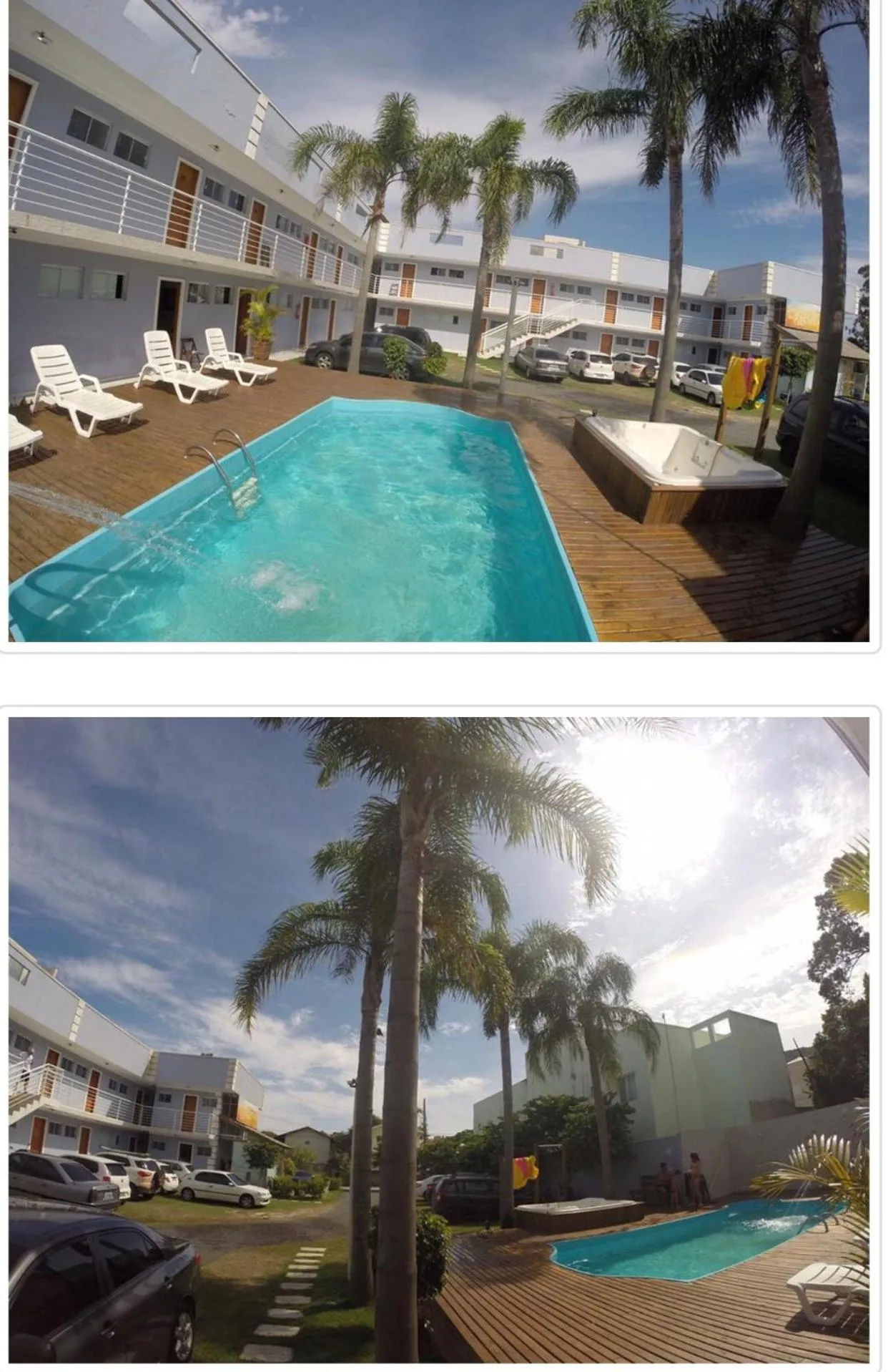 Pool view in Pousada Das Estrelas