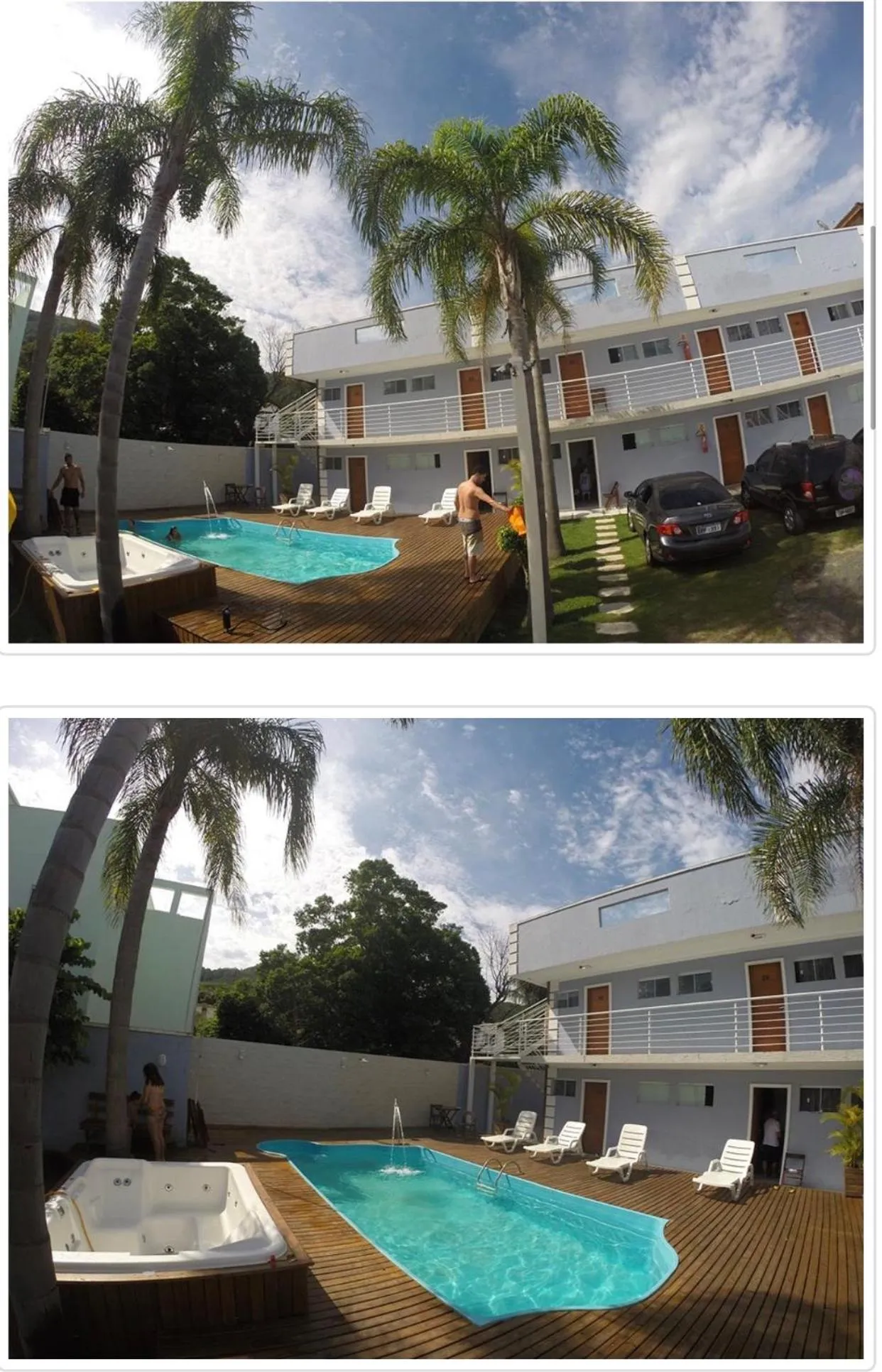 Pool view in Pousada Das Estrelas