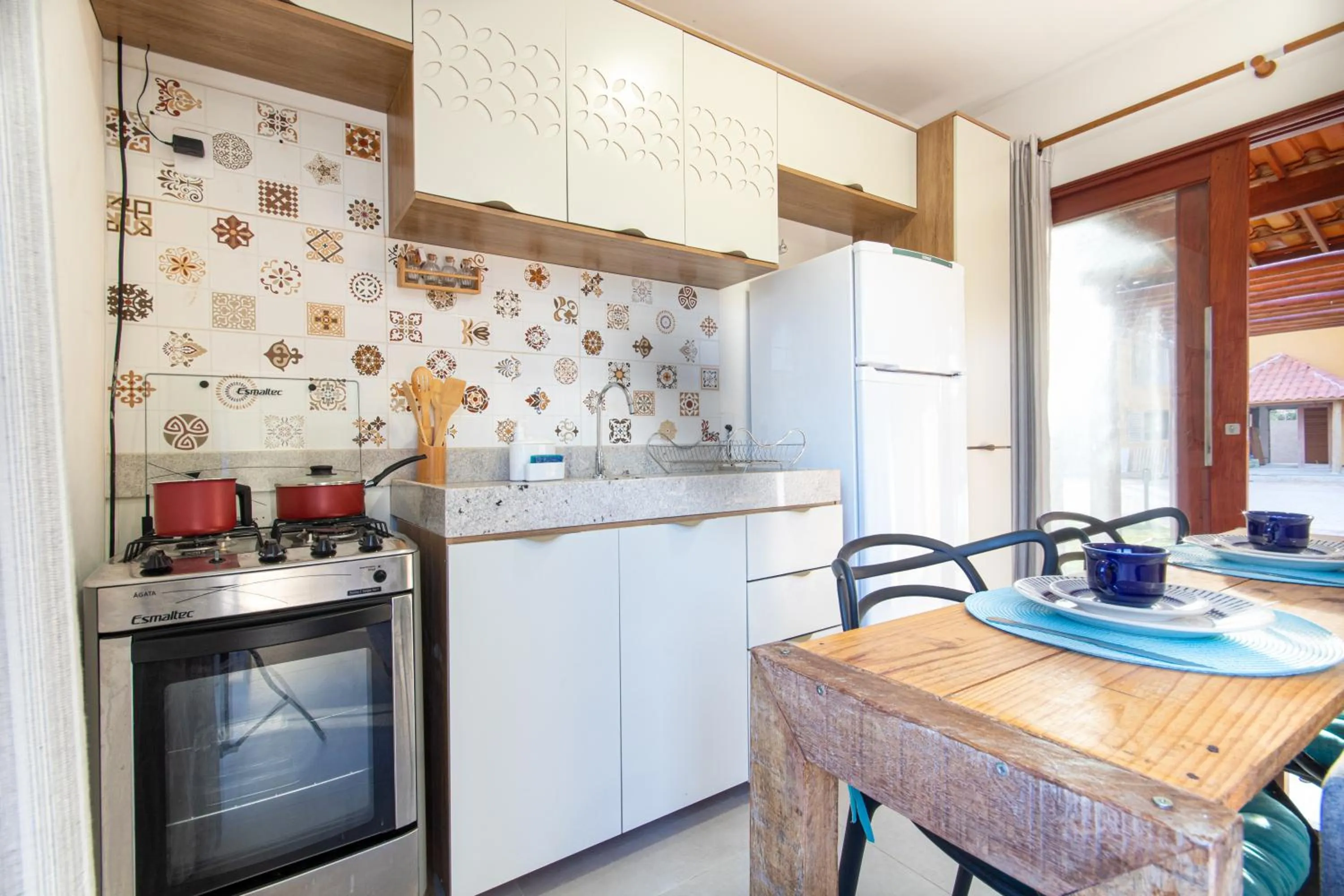 Kitchen or kitchenette in Pousada Spa dos Amores