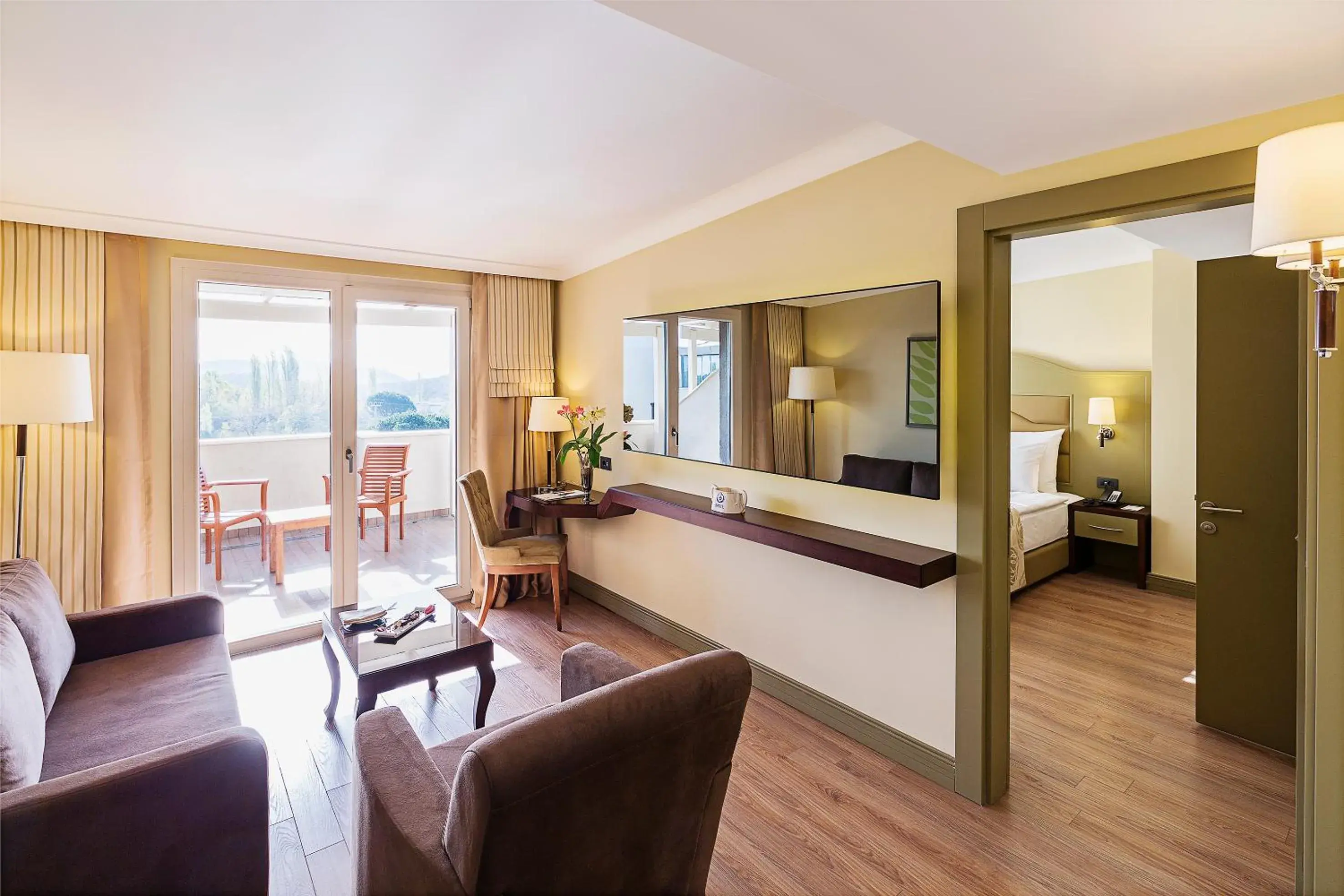 Living room, Bed in Ramada Resort Kazdağlari Thermal & Spa Living room, Bed in Ramada Resort Kazdağlari Thermal & Spa