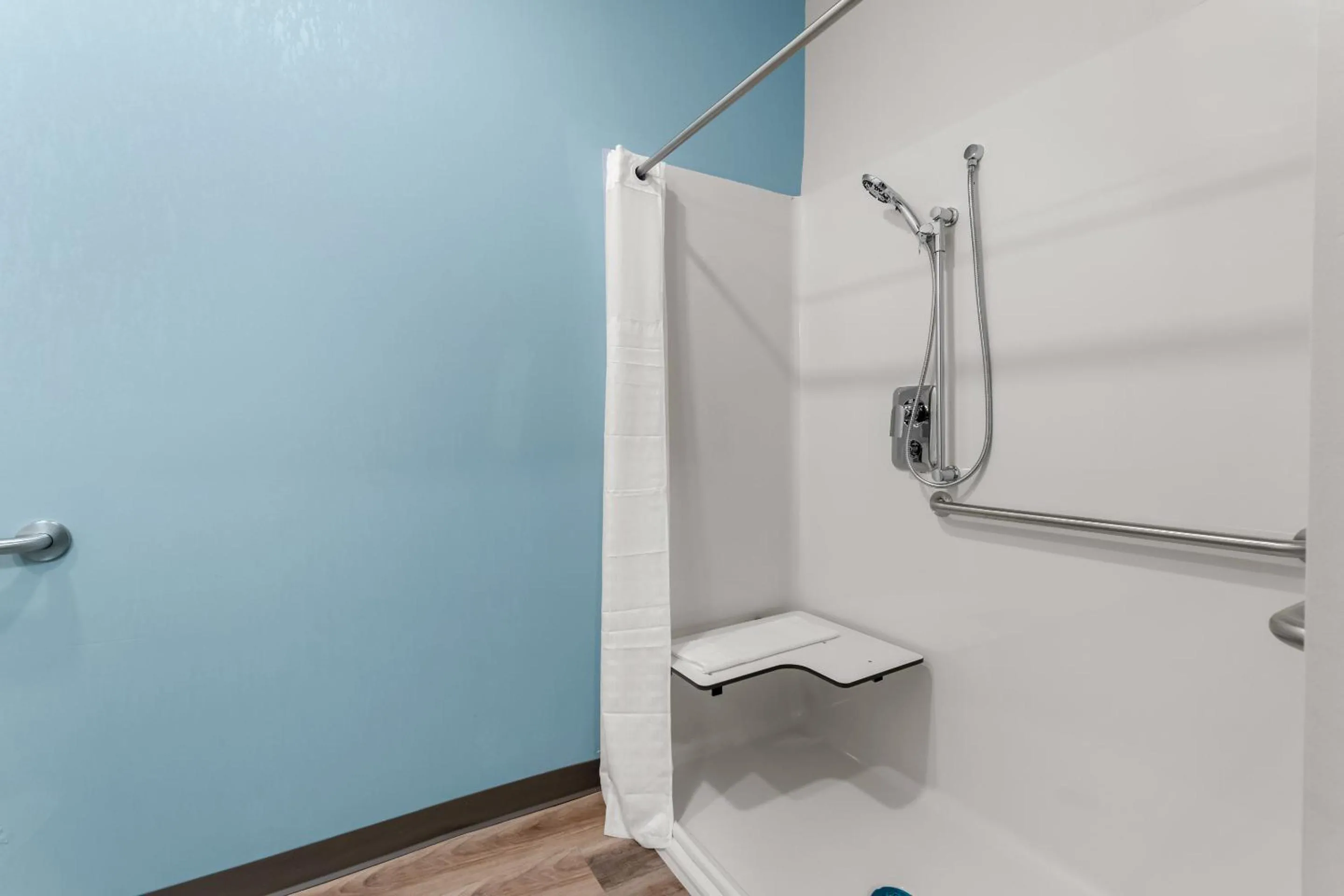 Shower in WoodSpring Suites Harrisburg Carlisle