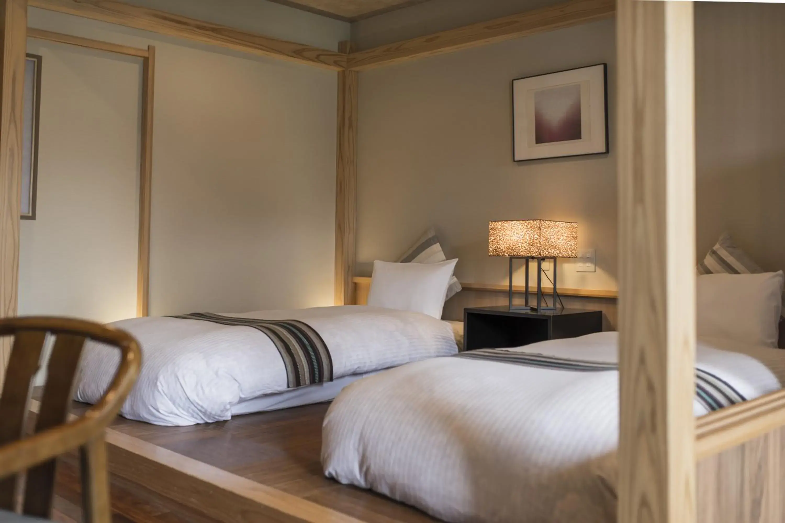 Photo of the whole room, Bed in Takamiya Bettei Kuon Photo of the whole room, Bed in Takamiya Bettei Kuon