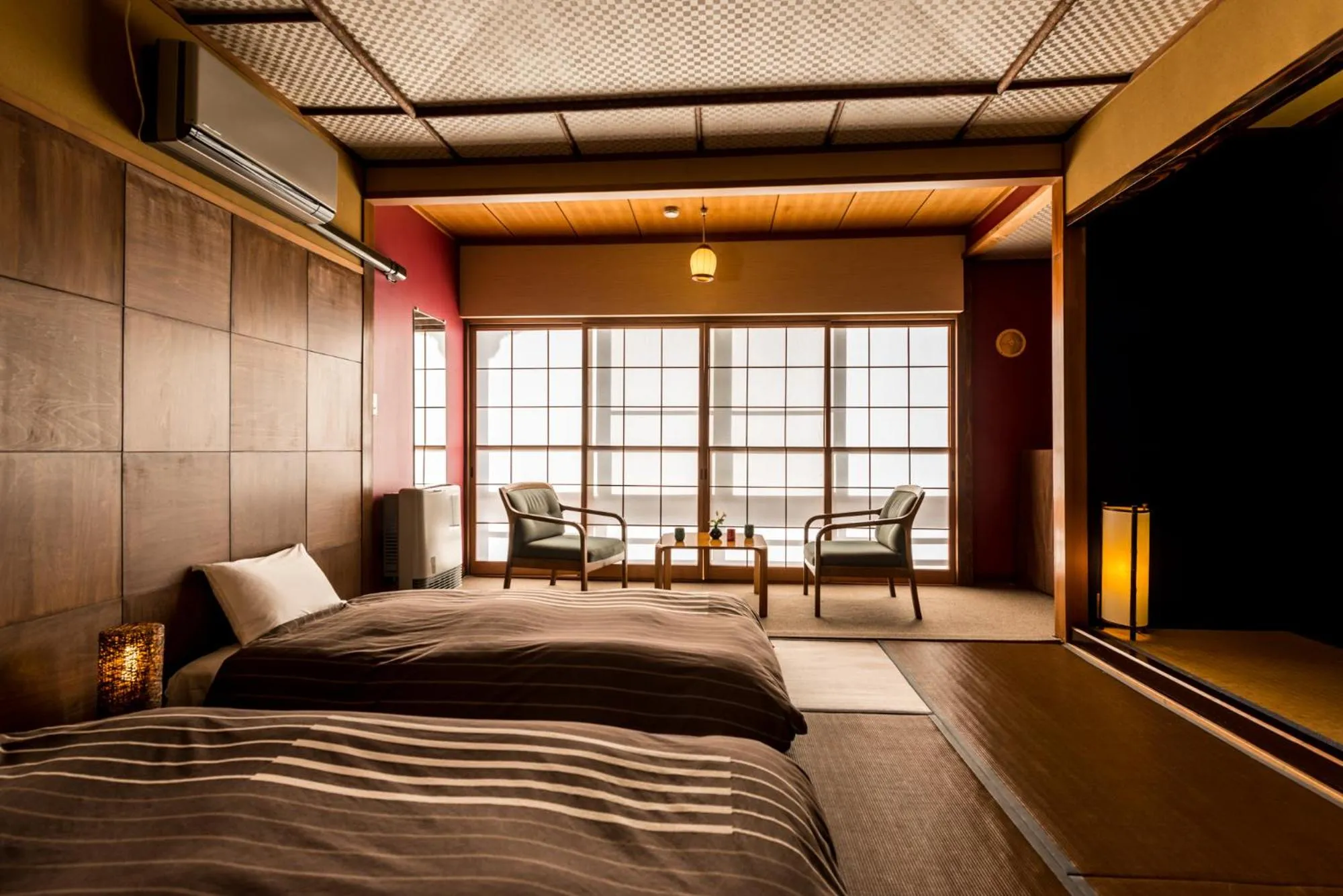 Bed in Takamiya Ryokan Yamakawa