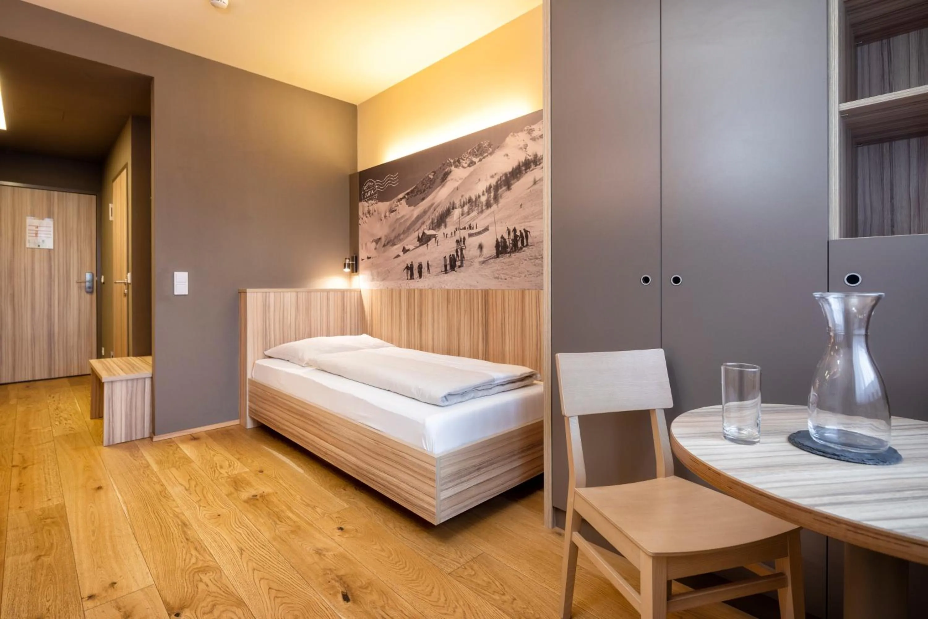 Bed in JUFA Hotel Malbun