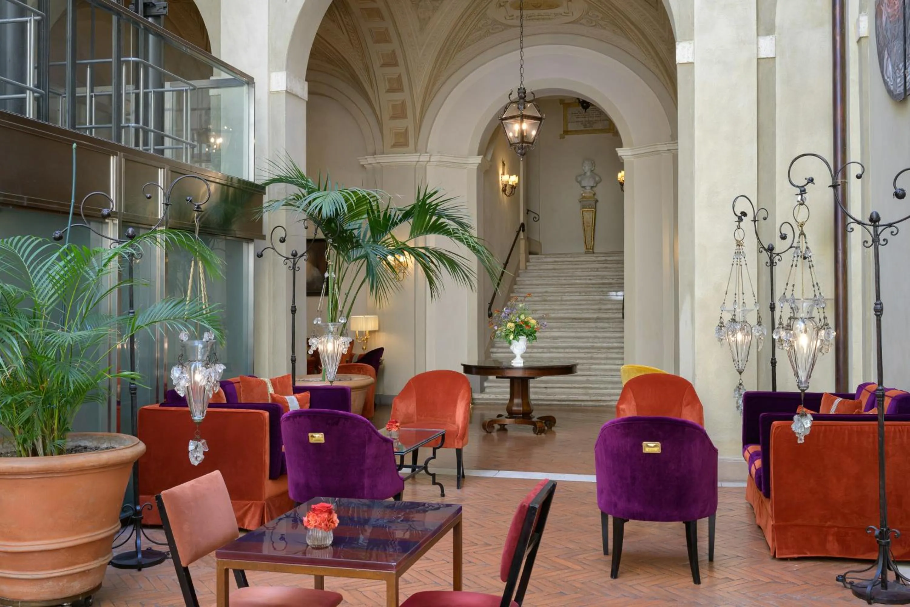 Lounge or bar in Grand Hotel Continental Siena - Starhotels Collezione