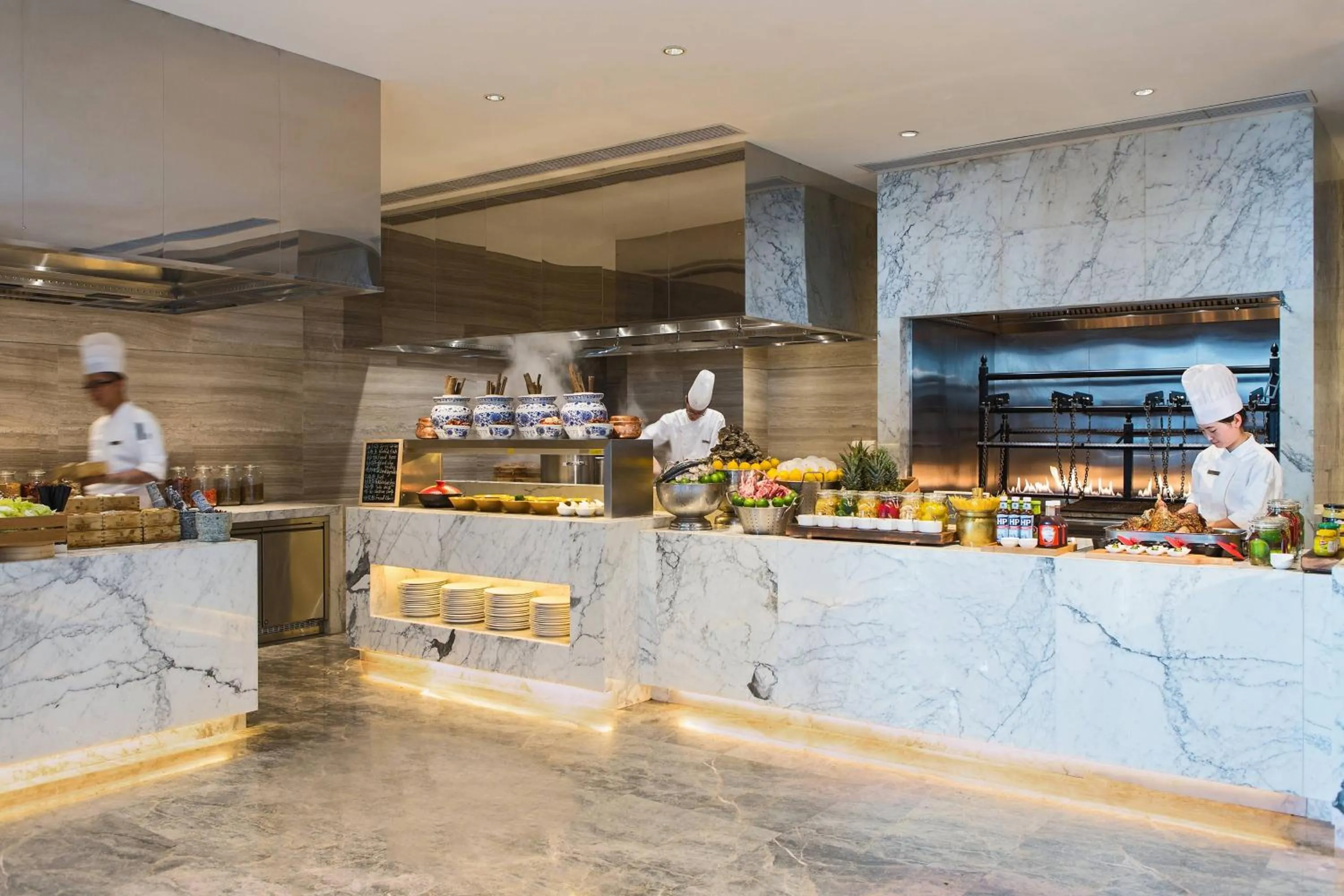 Kitchen or kitchenette in Renaissance Suzhou Wujiang Hotel