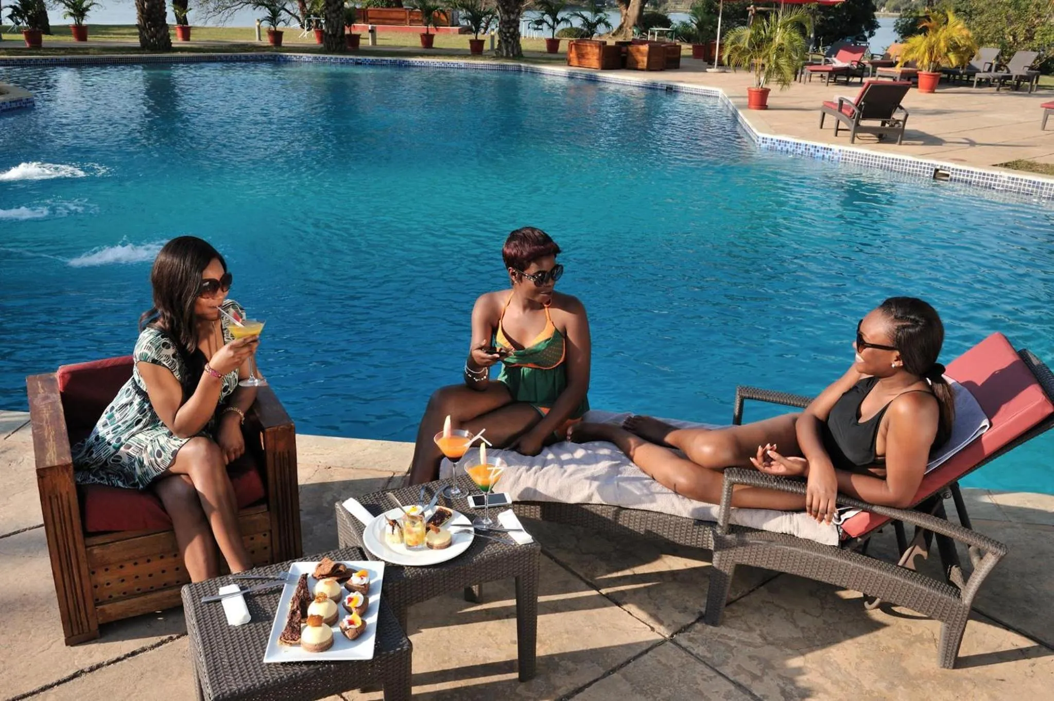 Swimming pool in Pullman Lubumbashi Grand Karavia.