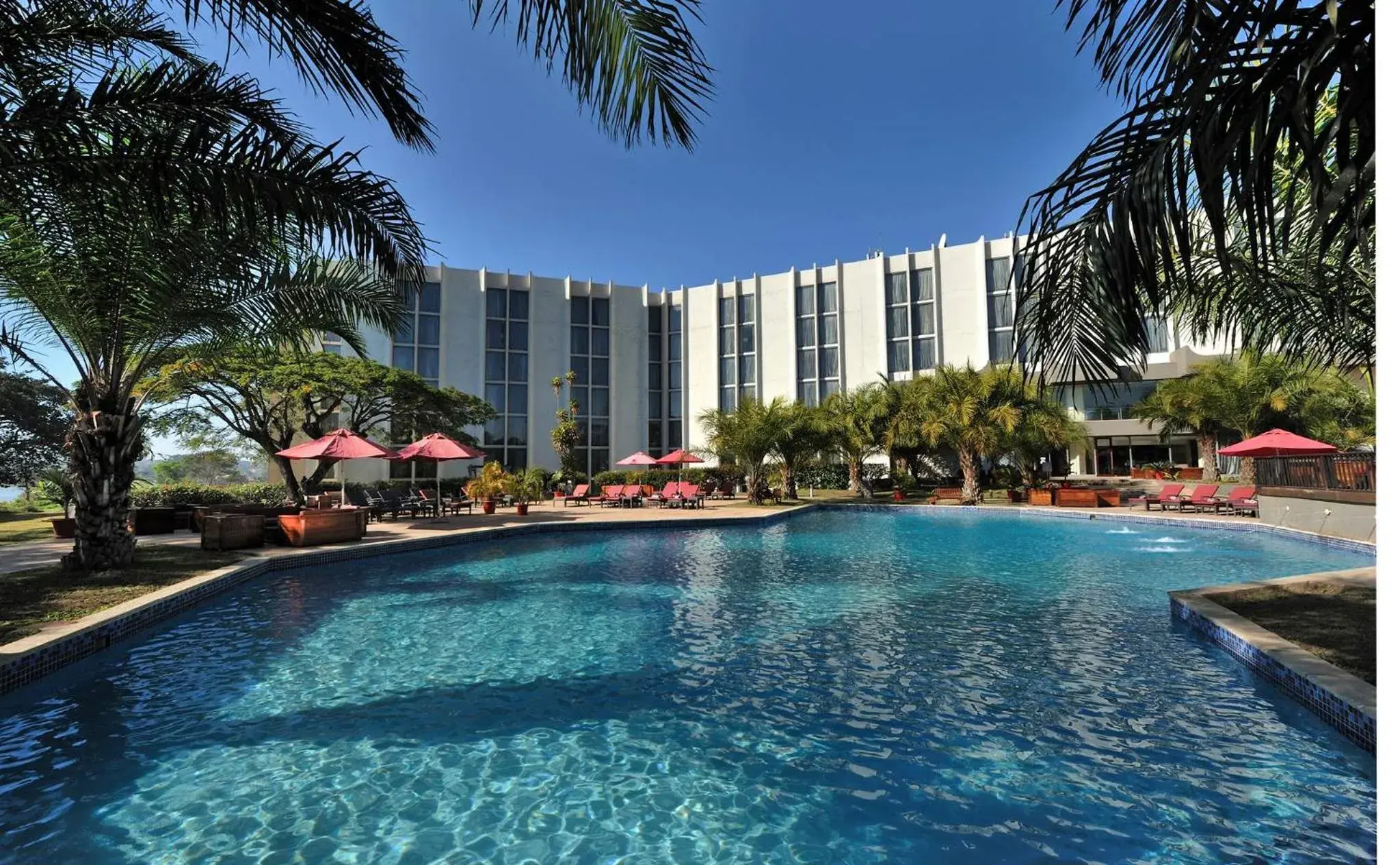 Swimming pool in Pullman Lubumbashi Grand Karavia. Swimming pool in Pullman Lubumbashi Grand Karavia.