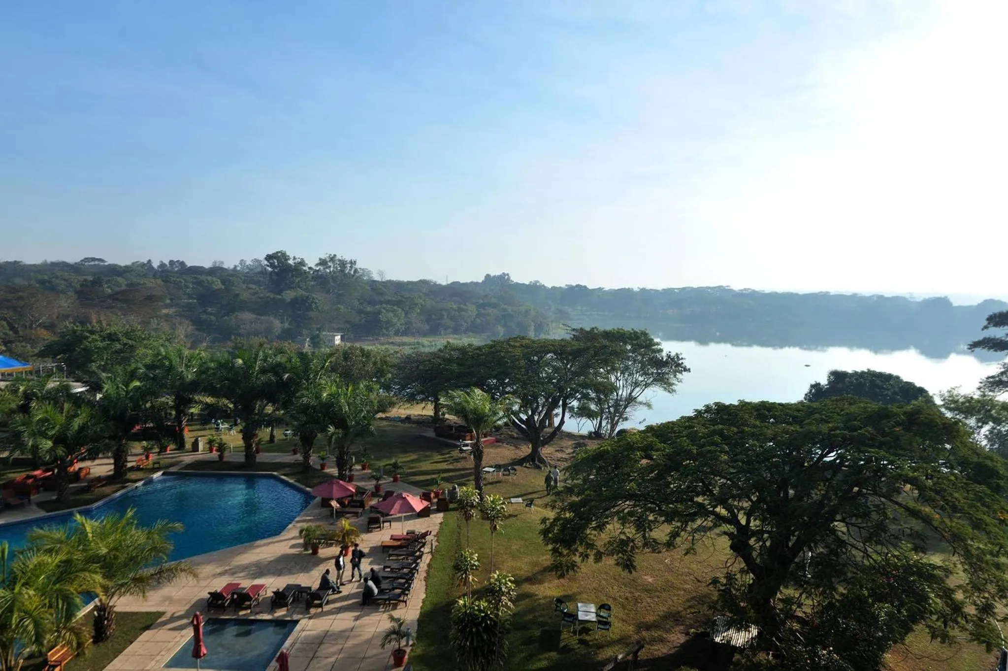 Pool view in Pullman Lubumbashi Grand Karavia.