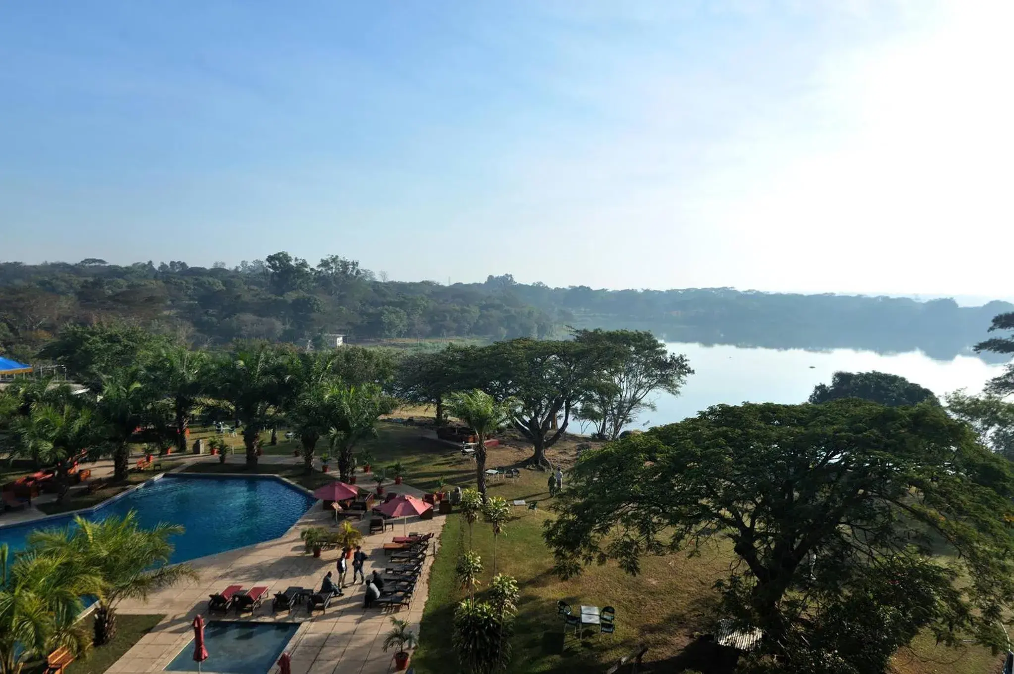 Pool view in Pullman Lubumbashi Grand Karavia. Pool view in Pullman Lubumbashi Grand Karavia.