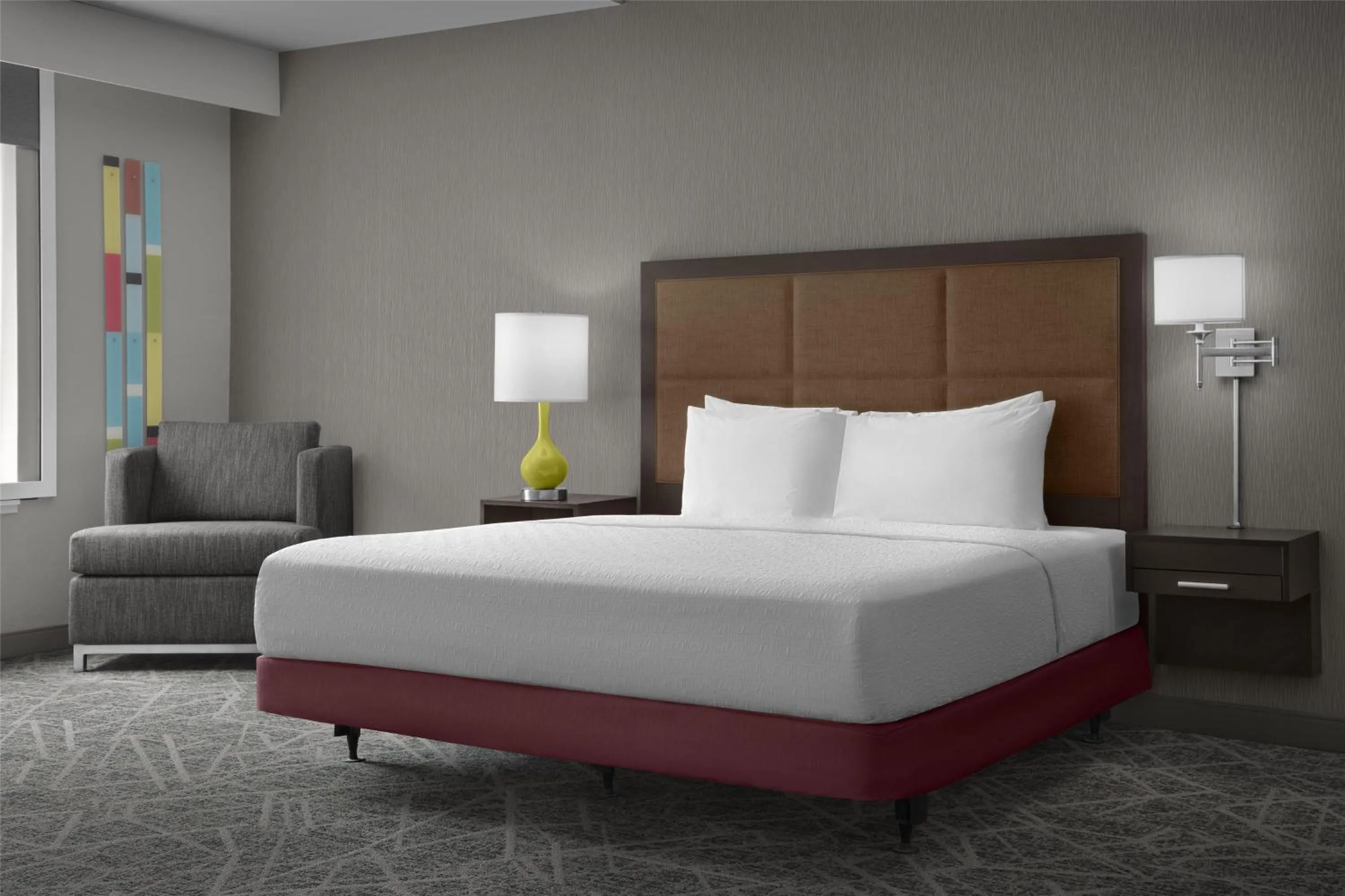 Bed in Hampton Inn and Suites Georgetown/Austin North, TX