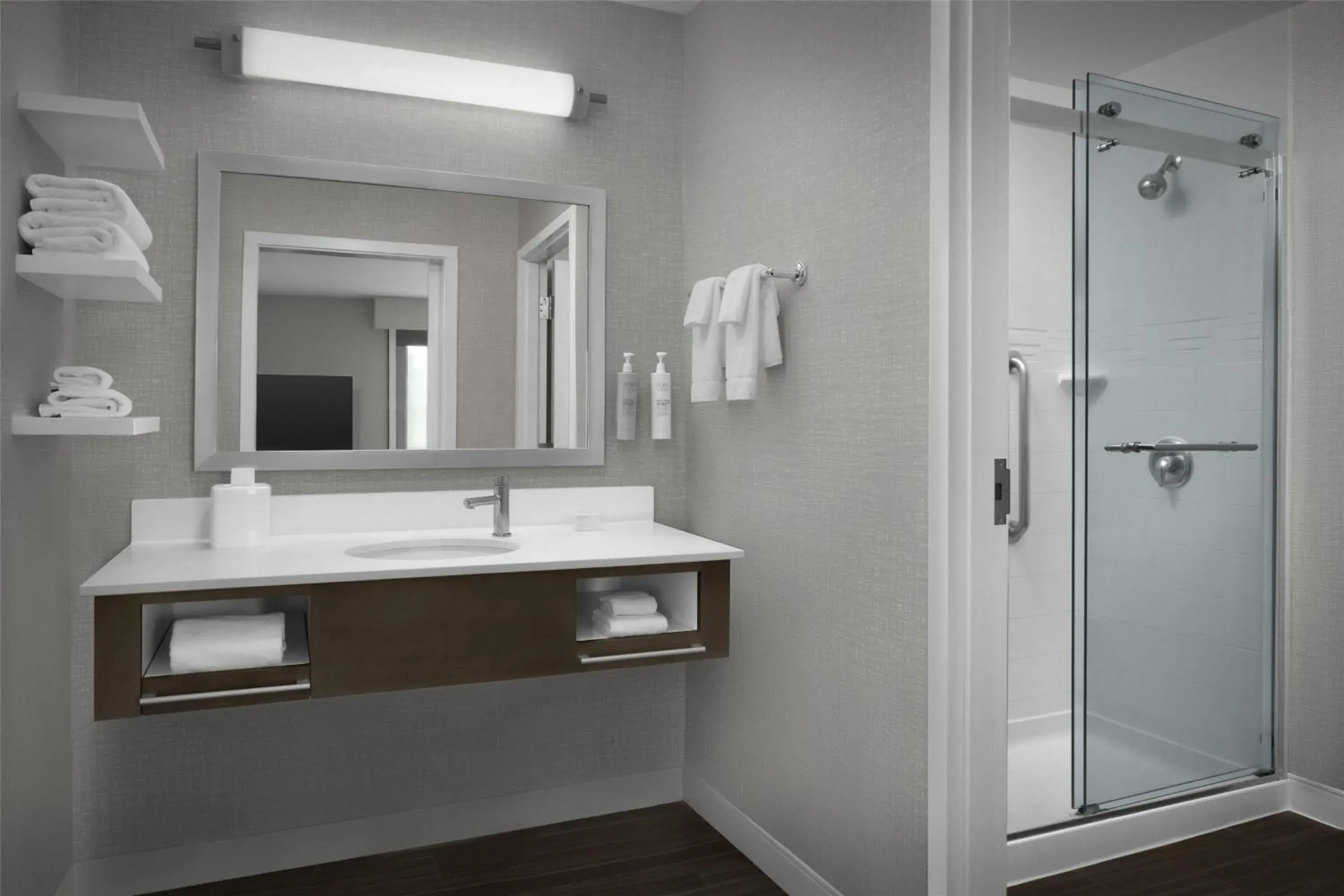 Bathroom in Hampton Inn and Suites Georgetown/Austin North, TX Bathroom in Hampton Inn and Suites Georgetown/Austin North, TX