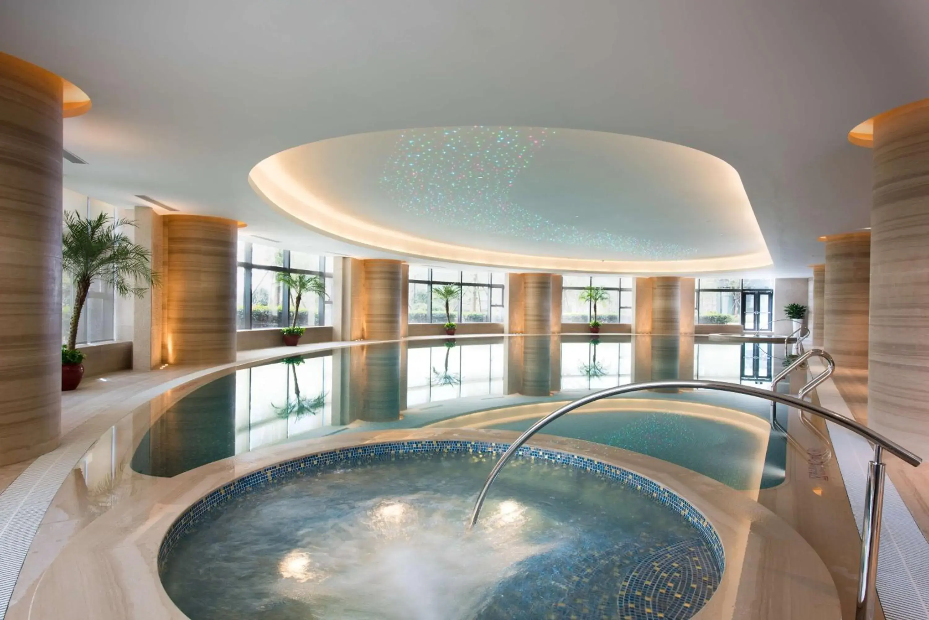 Pool view in Hilton Zhoushan Pool view in Hilton Zhoushan