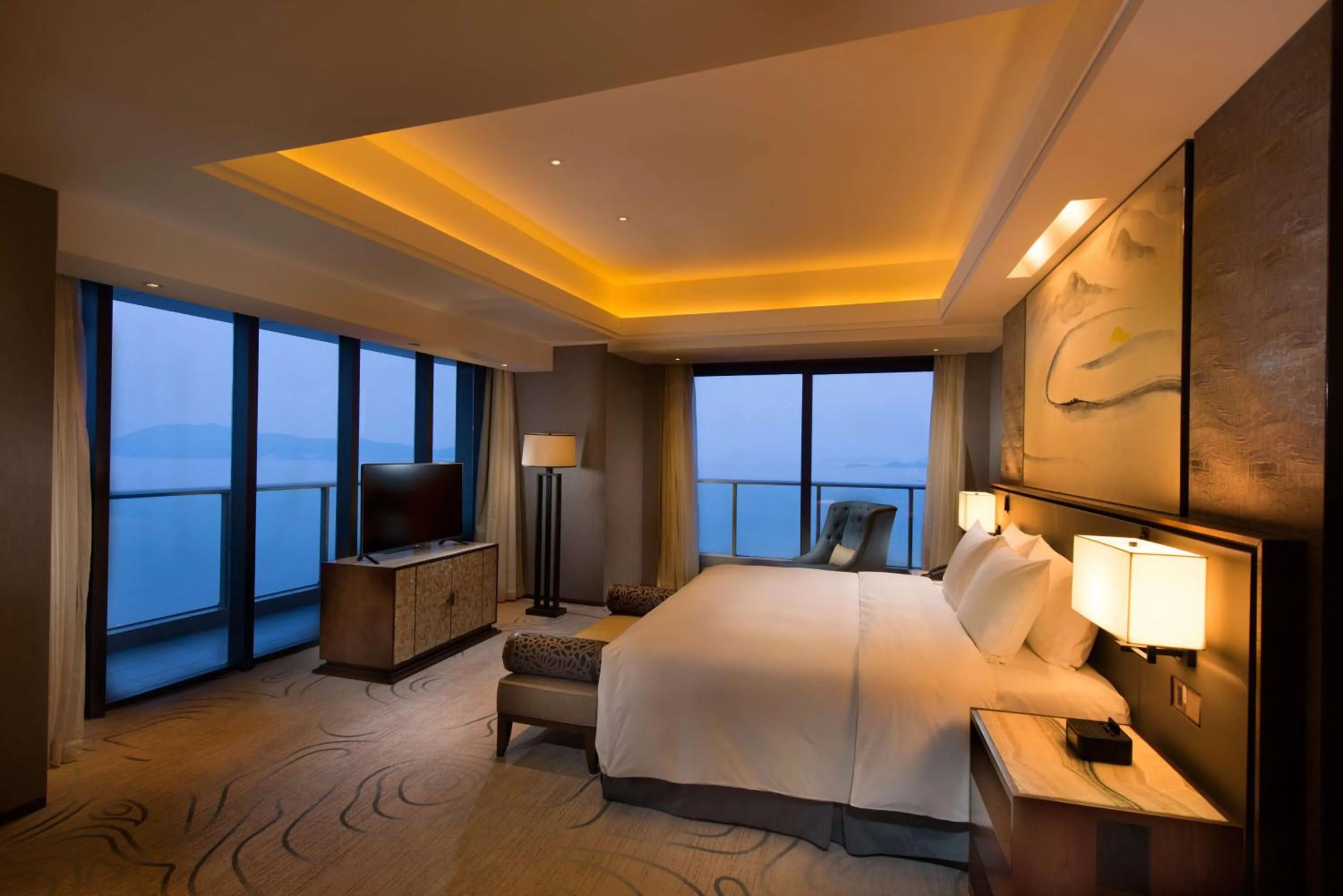 Bed in Hilton Zhoushan