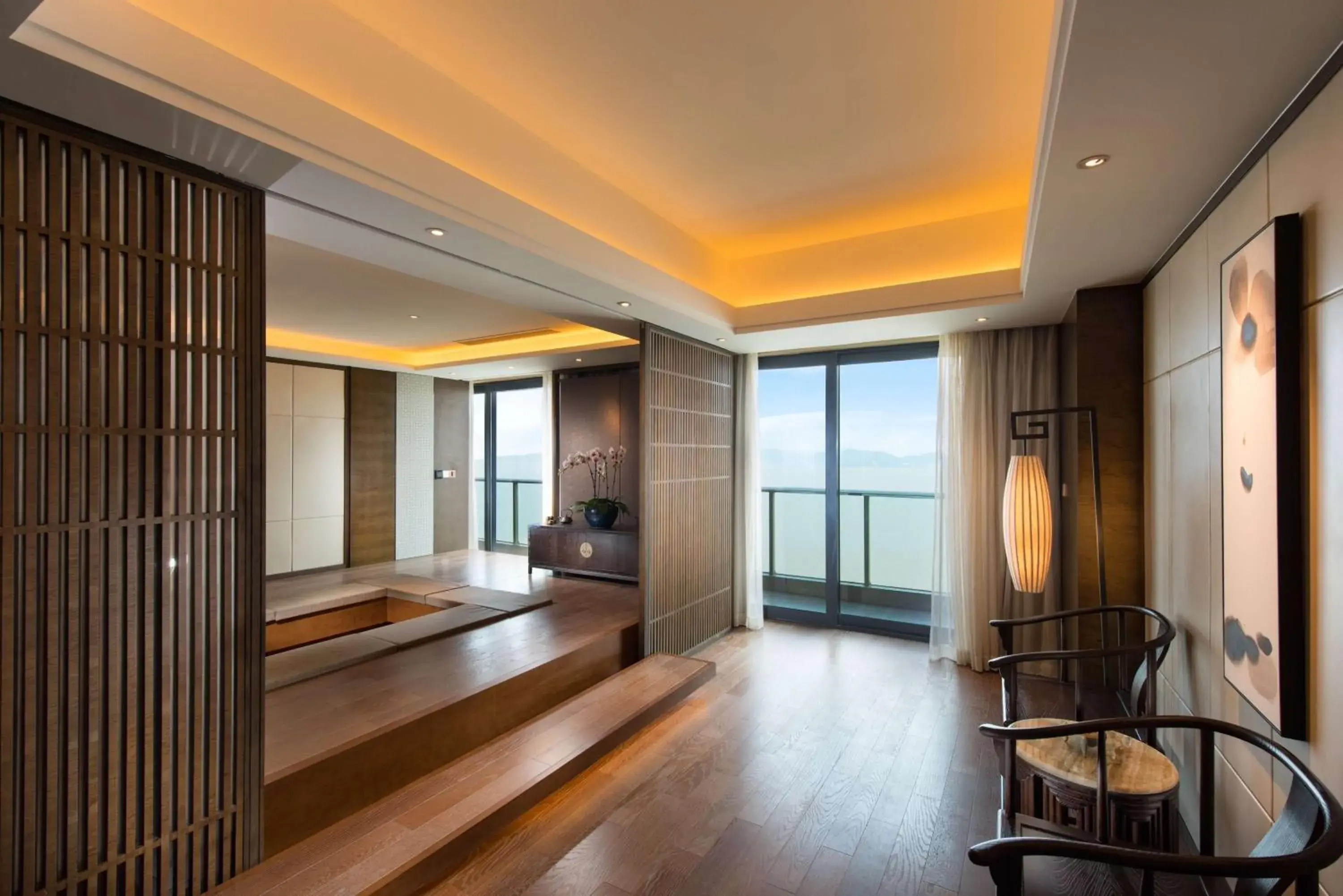 View (from property/room), Bed in Hilton Zhoushan View (from property/room), Bed in Hilton Zhoushan