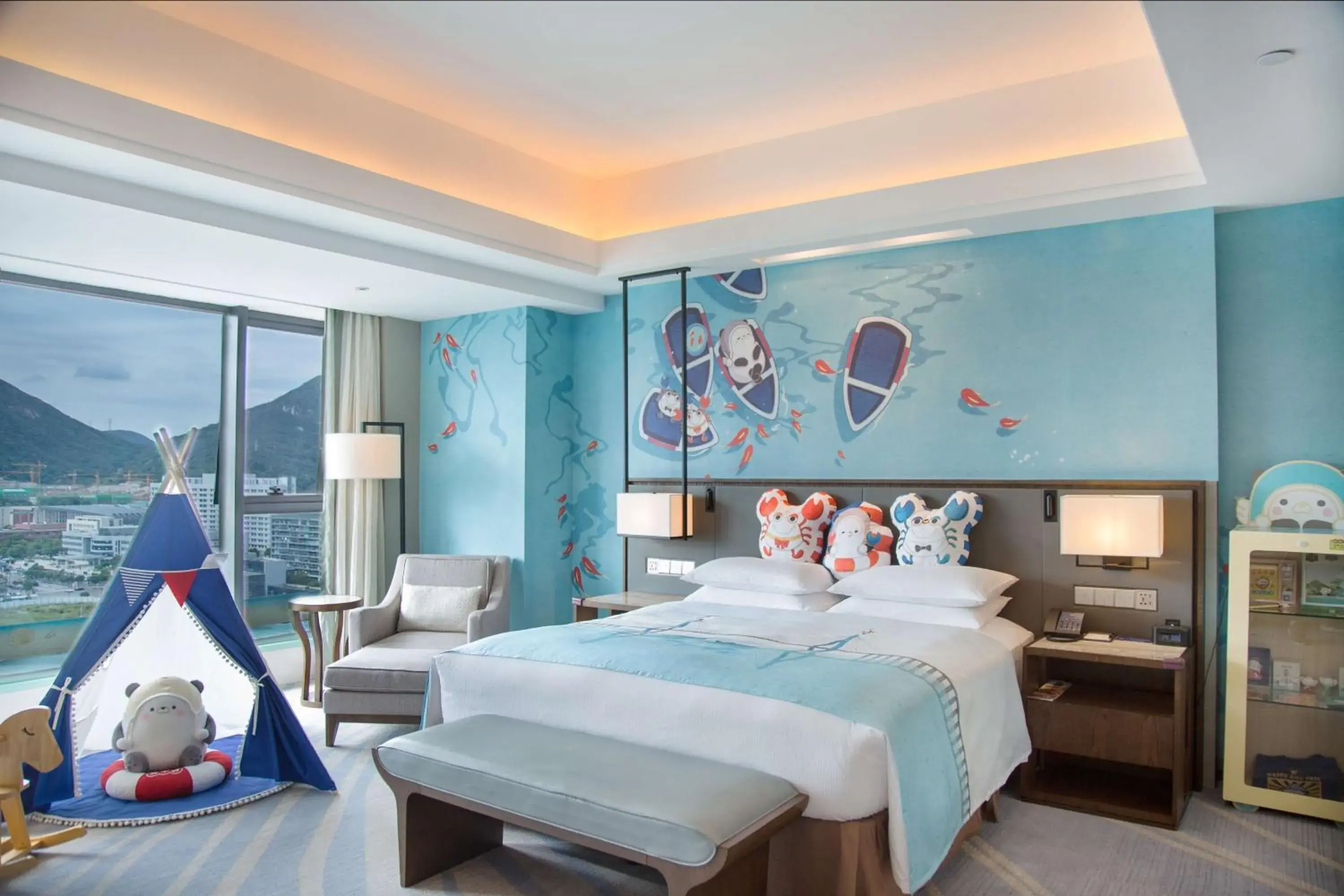 Bed in Hilton Zhoushan Bed in Hilton Zhoushan