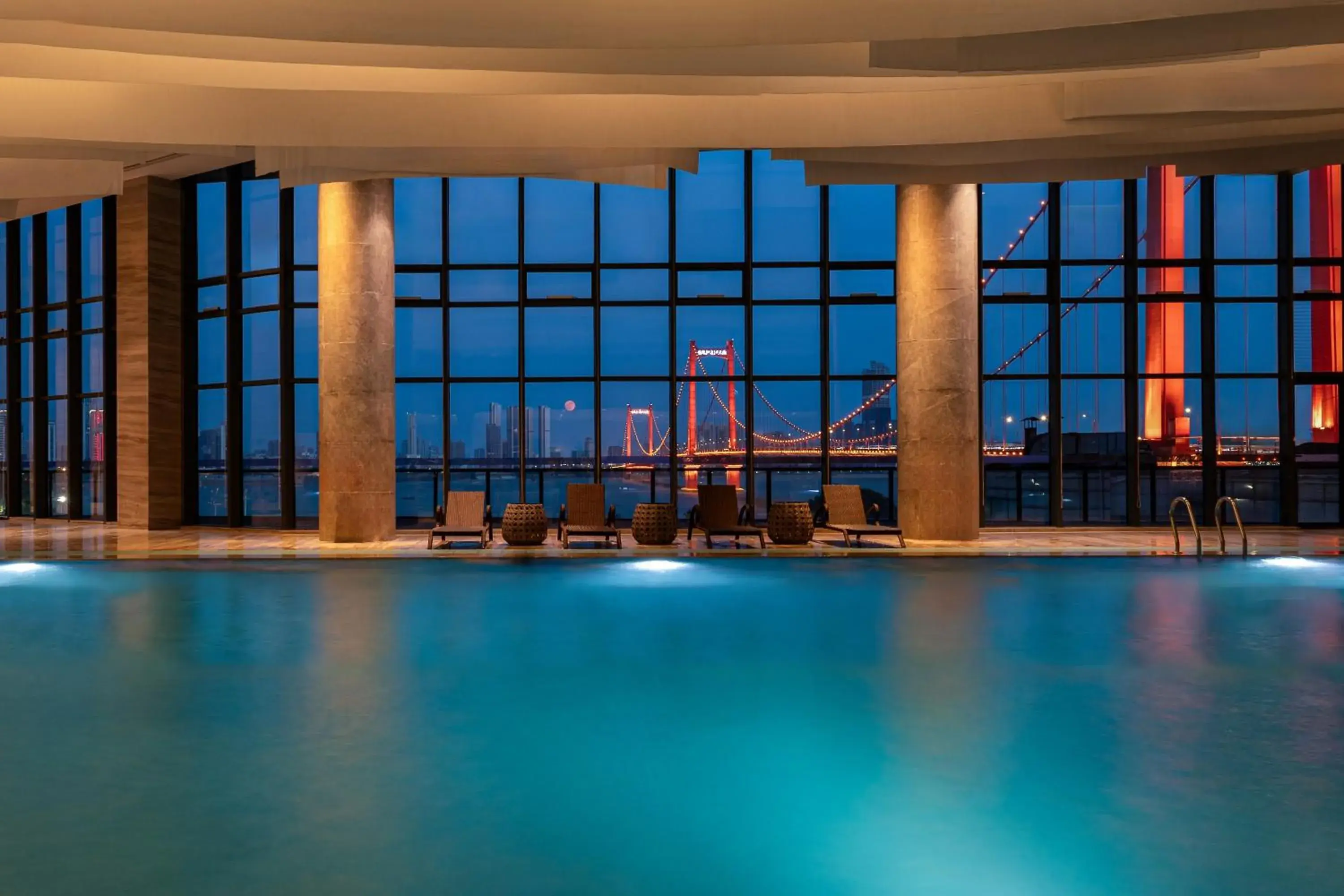 Swimming pool in Hilton Wuhan Yangtze Riverside Swimming pool in Hilton Wuhan Yangtze Riverside