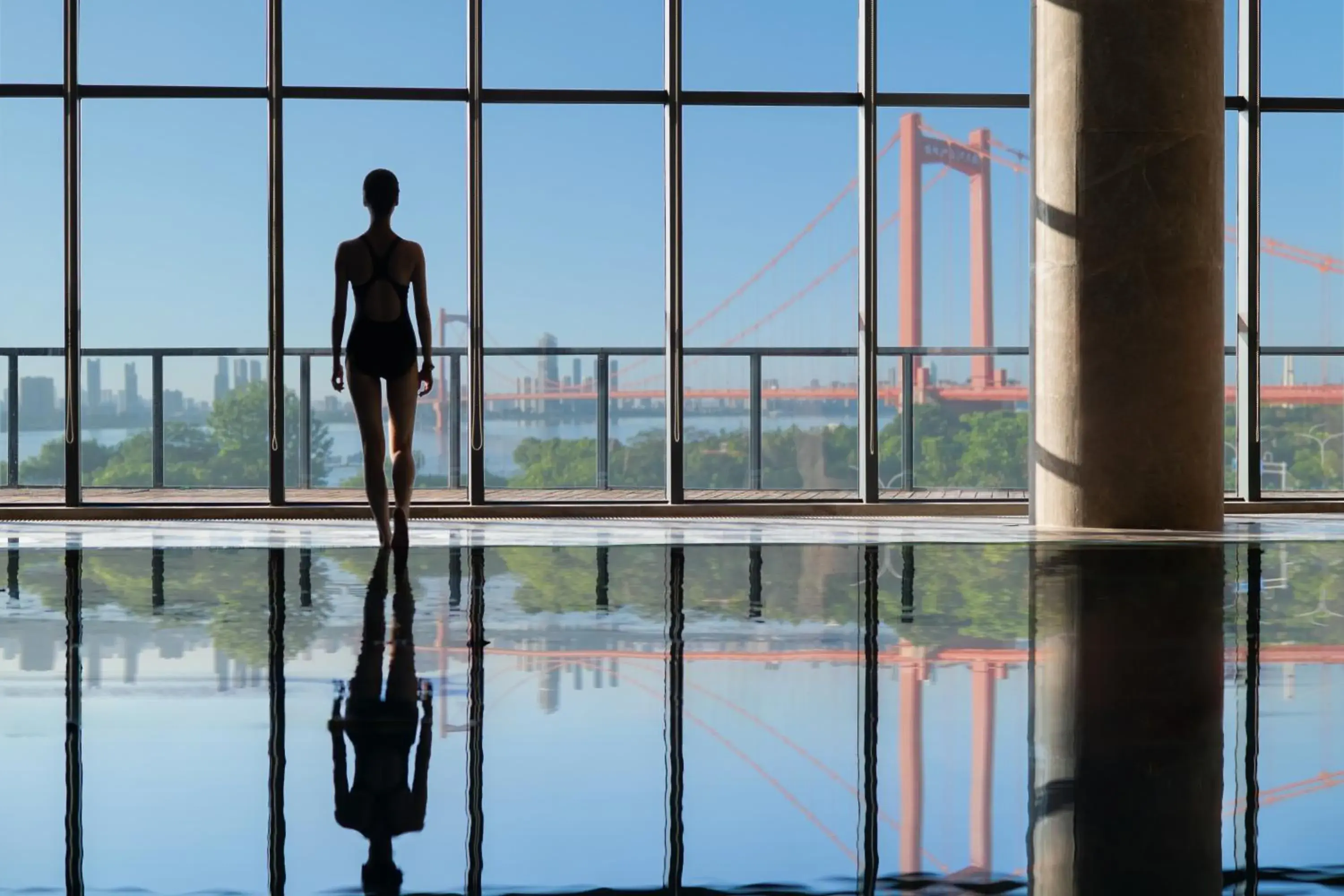 Swimming pool in Hilton Wuhan Yangtze Riverside Swimming pool in Hilton Wuhan Yangtze Riverside