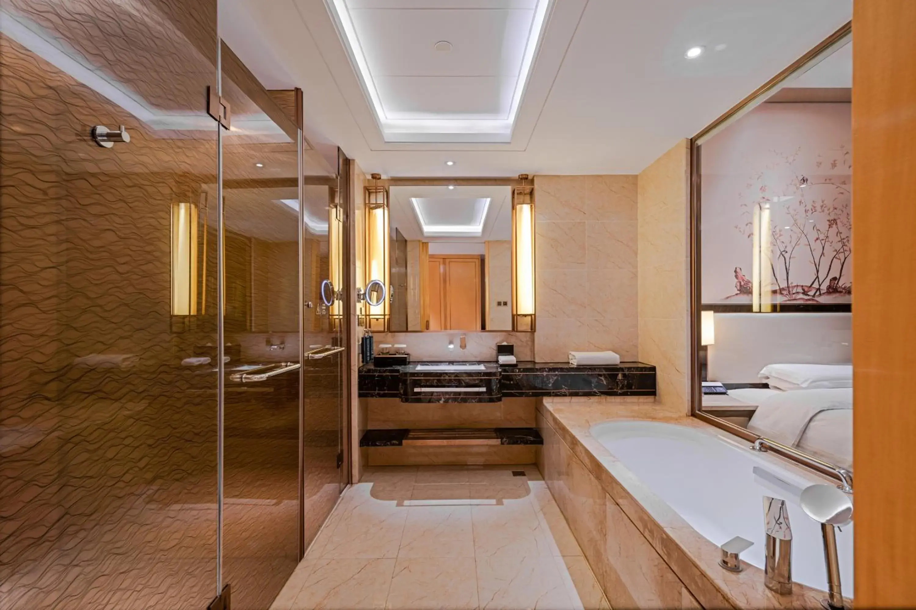 Photo of the whole room, Bed in Hilton Wuhan Yangtze Riverside Photo of the whole room, Bed in Hilton Wuhan Yangtze Riverside