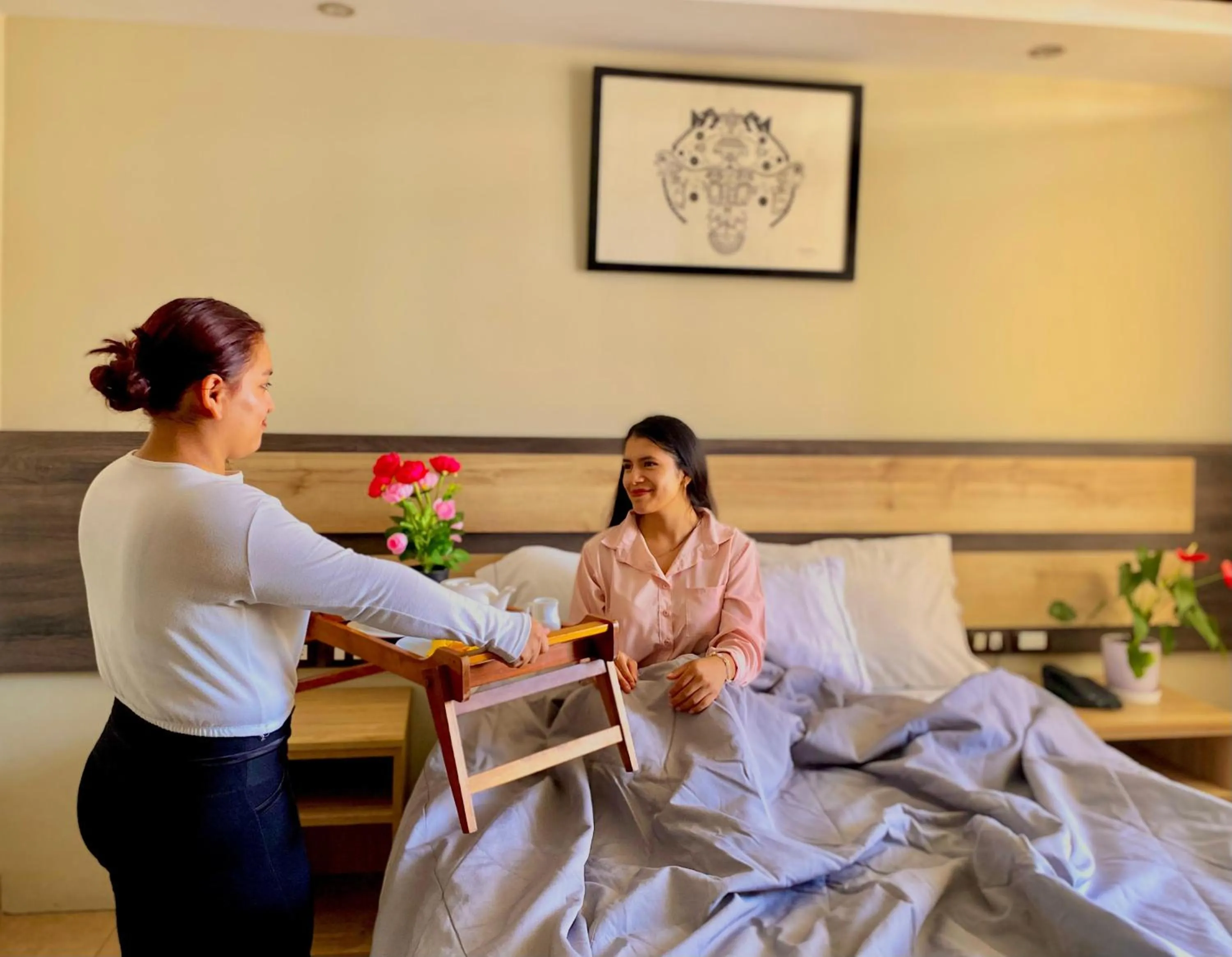 Breakfast, Bed in Hotel Chimu