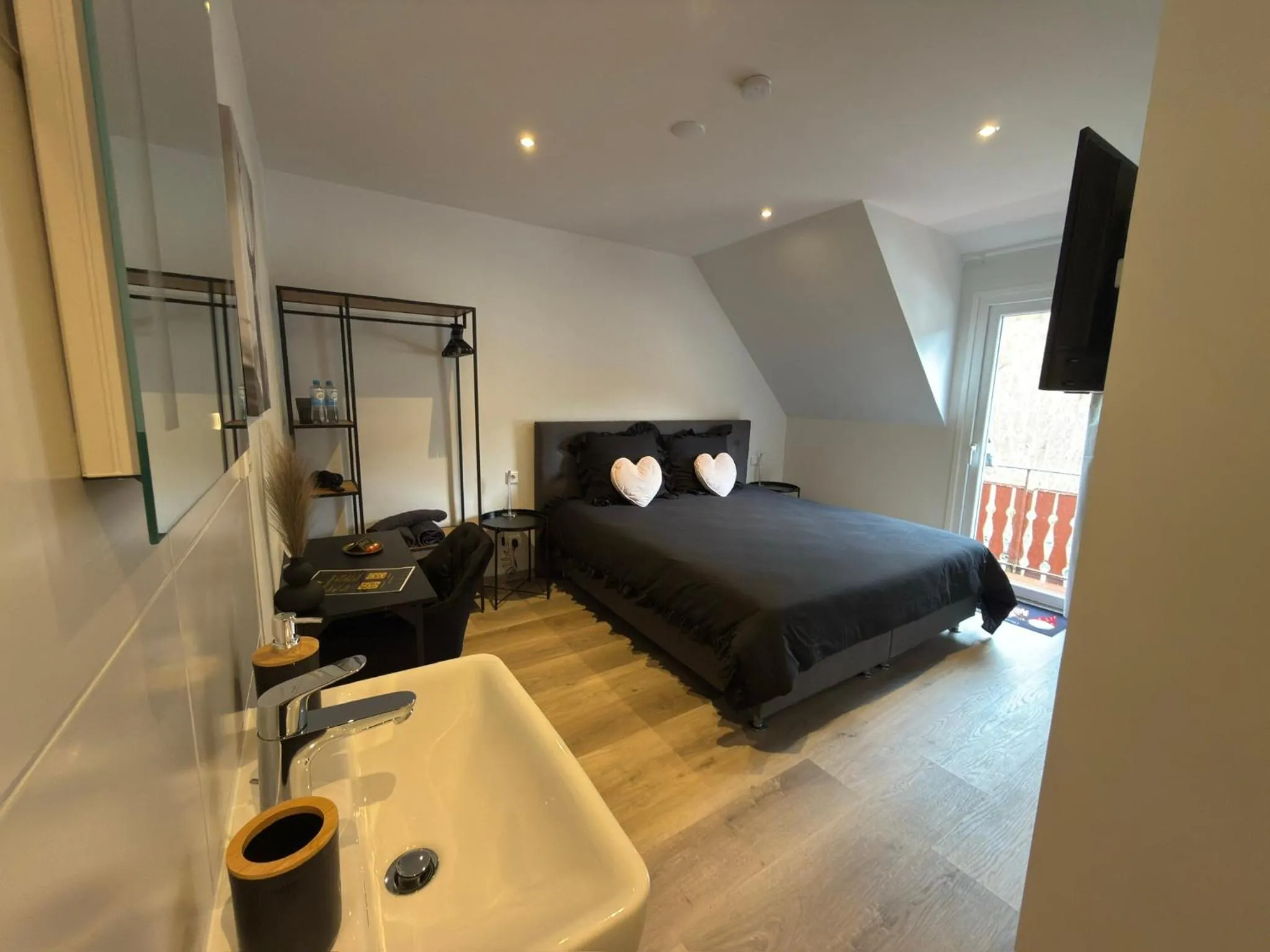 Bed in Landhaus Pension Jagdschlösschen
