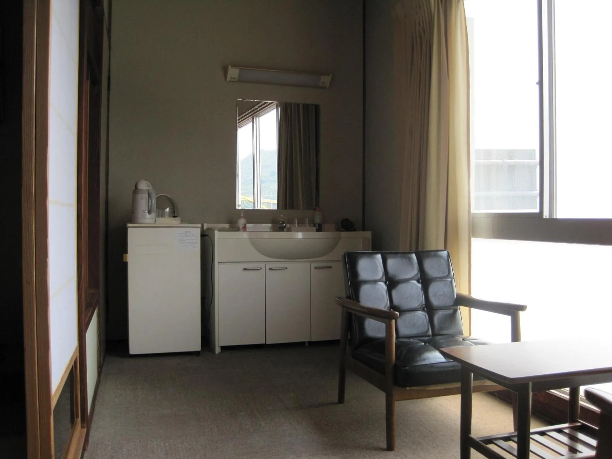 Seating area in Suminoe Ryokan