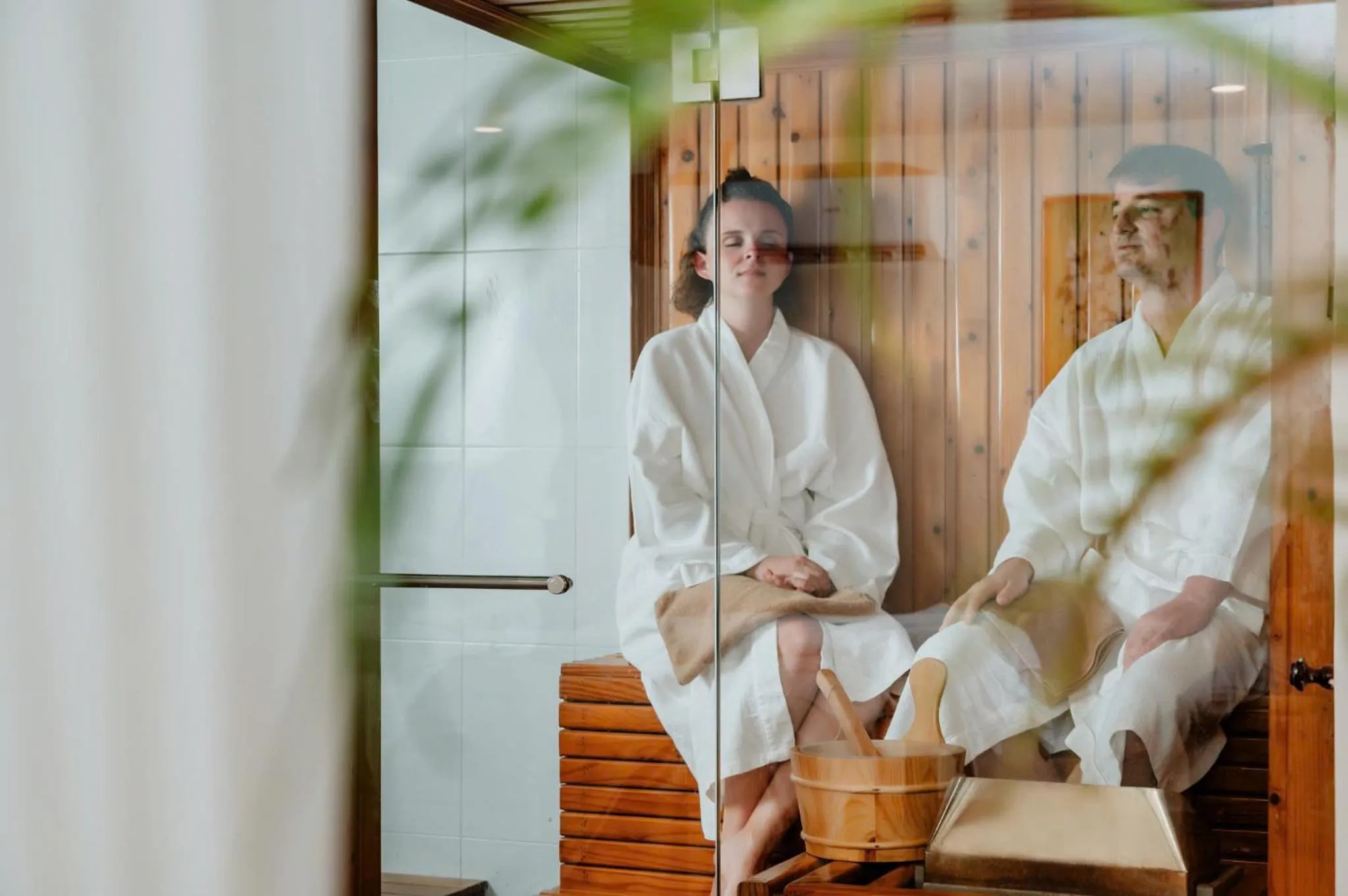 Sauna in Famiana Green Villa - Complimentary Airport Shuttle