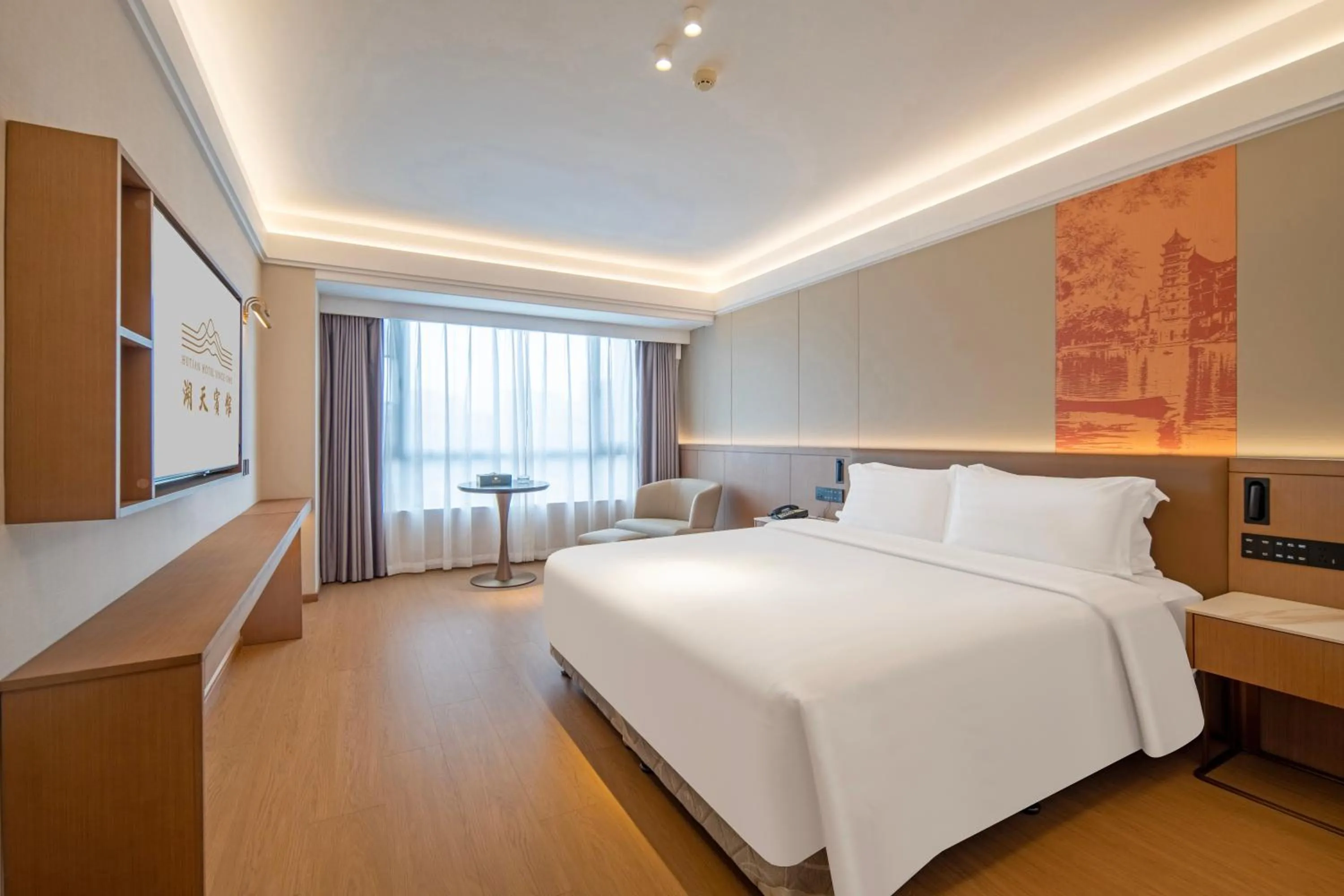 Photo of the whole room, Bed in Guangzhou Hutian Hotel