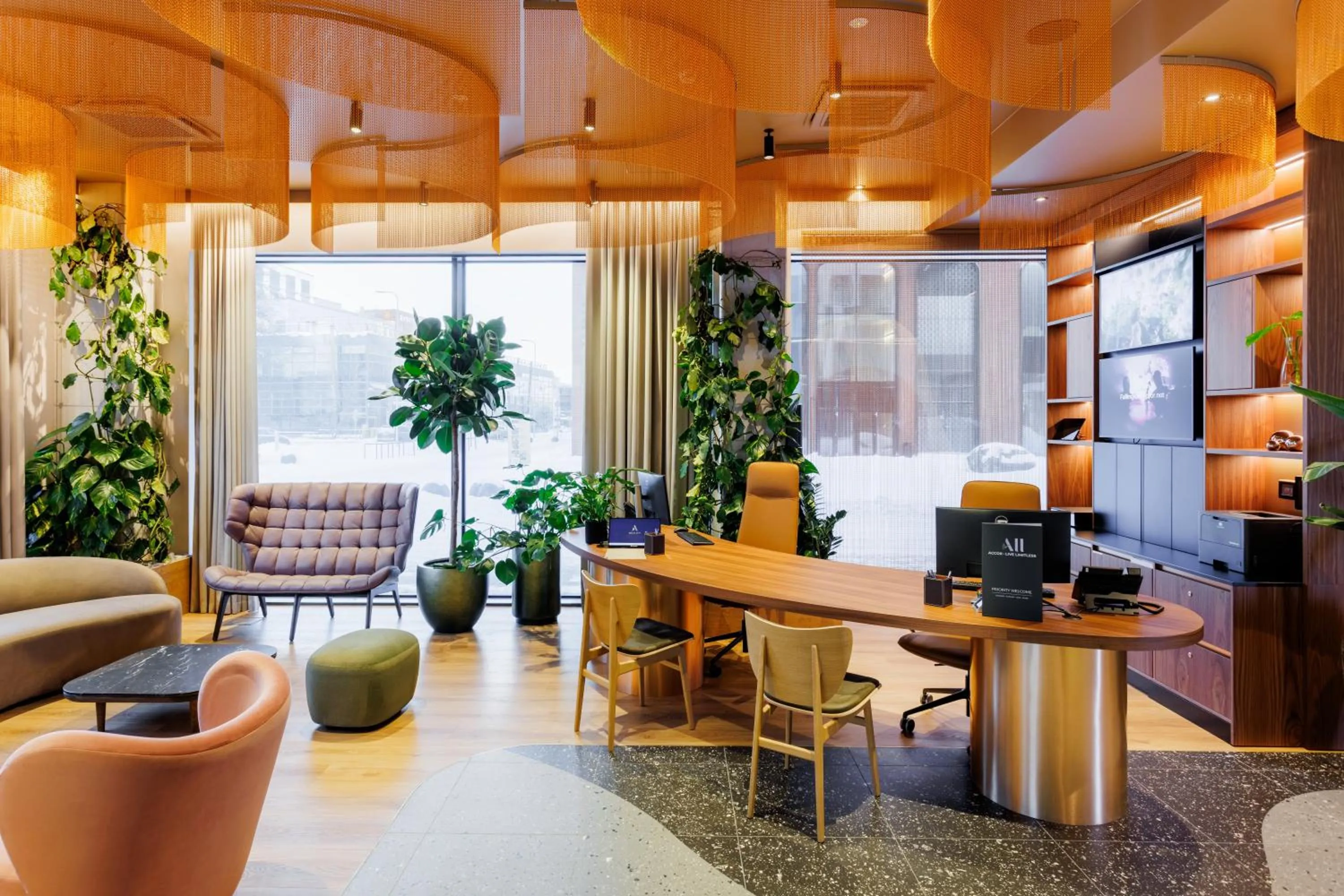 Lobby or reception in Novotel Tallinn