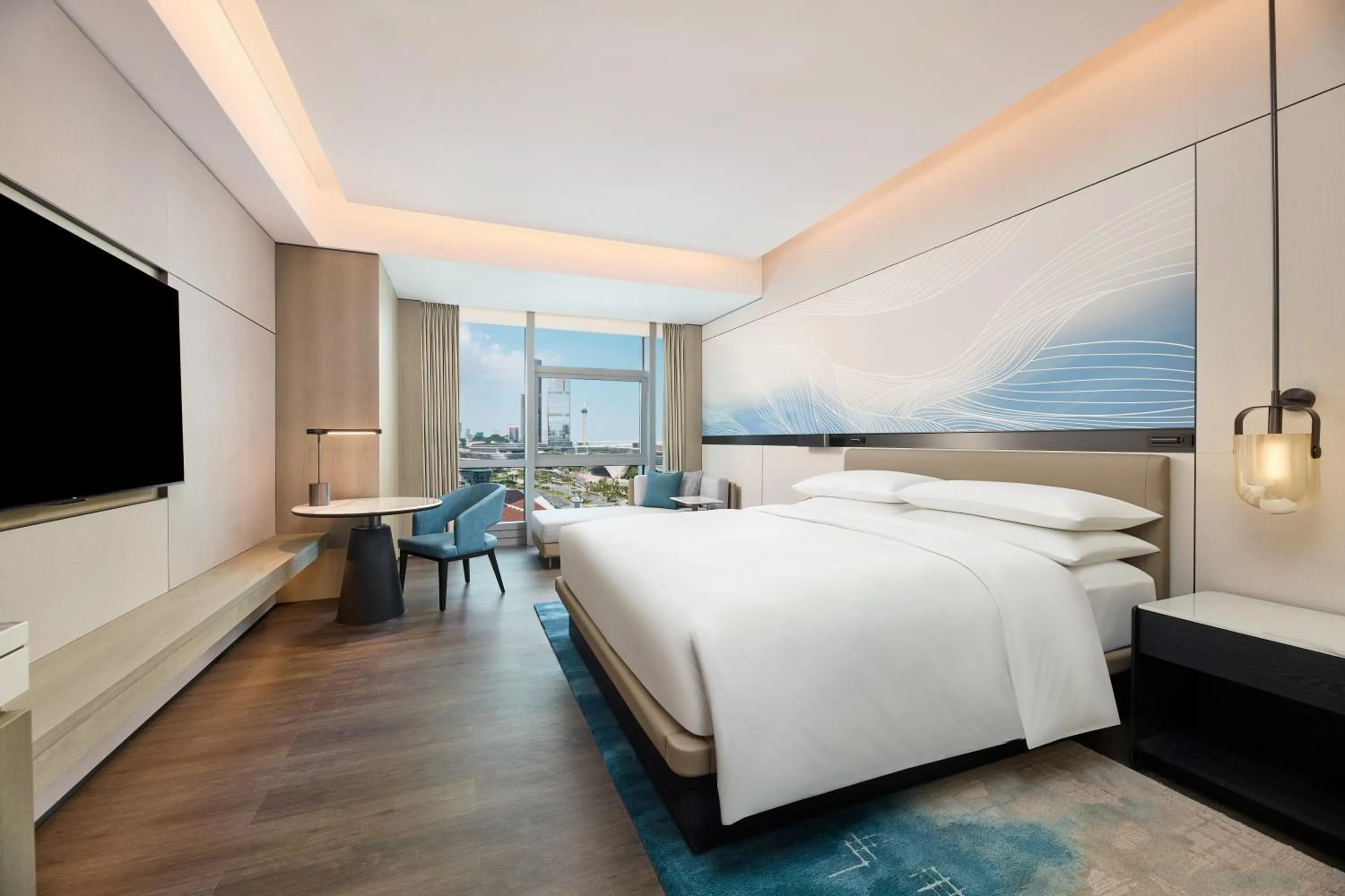 King Room with Macao City View - single occupancy in Courtyard by Marriott Zhuhai
