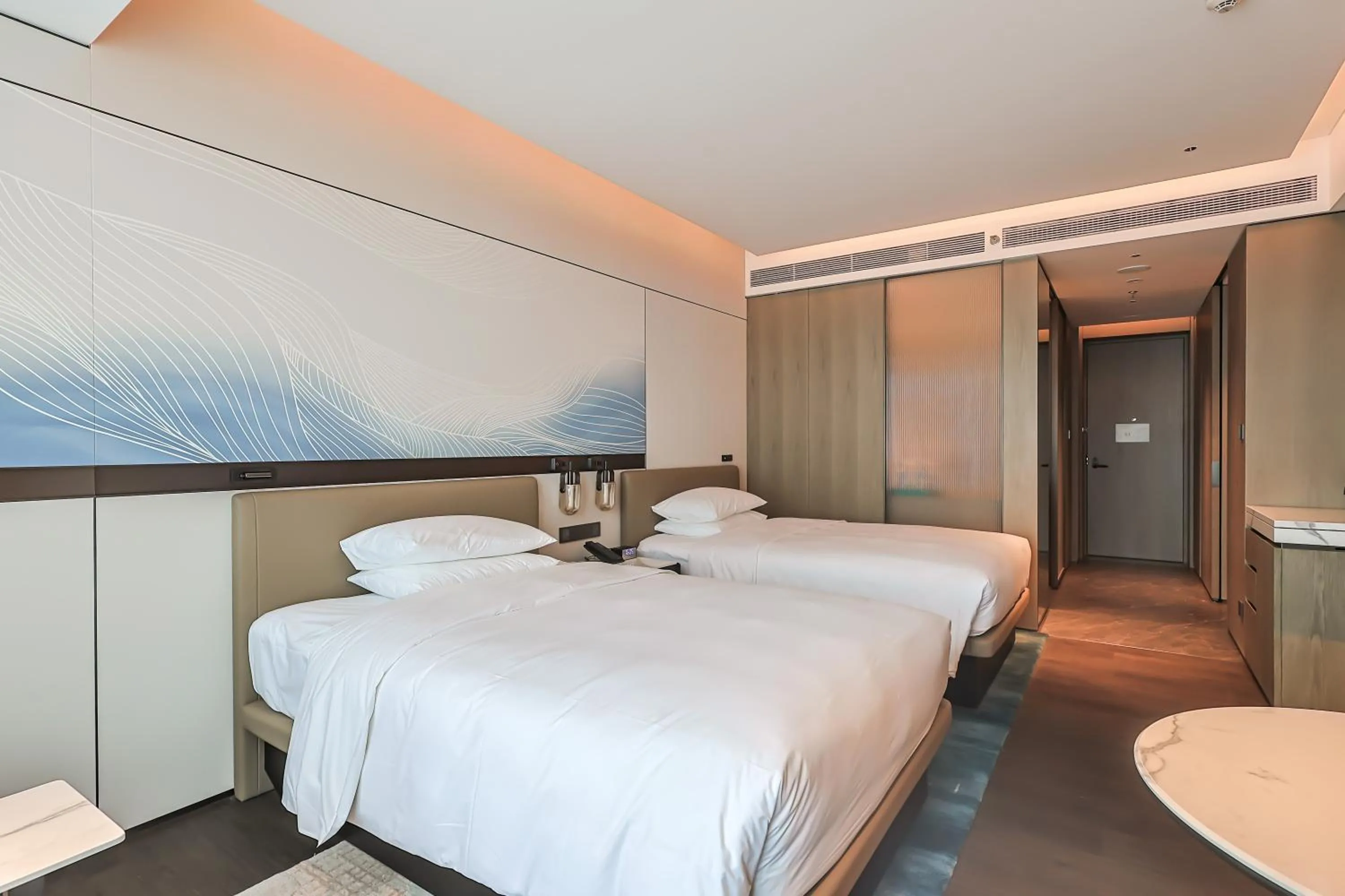 Double Room with Two Double Beds and Macao City View - single occupancy in Courtyard by Marriott Zhuhai