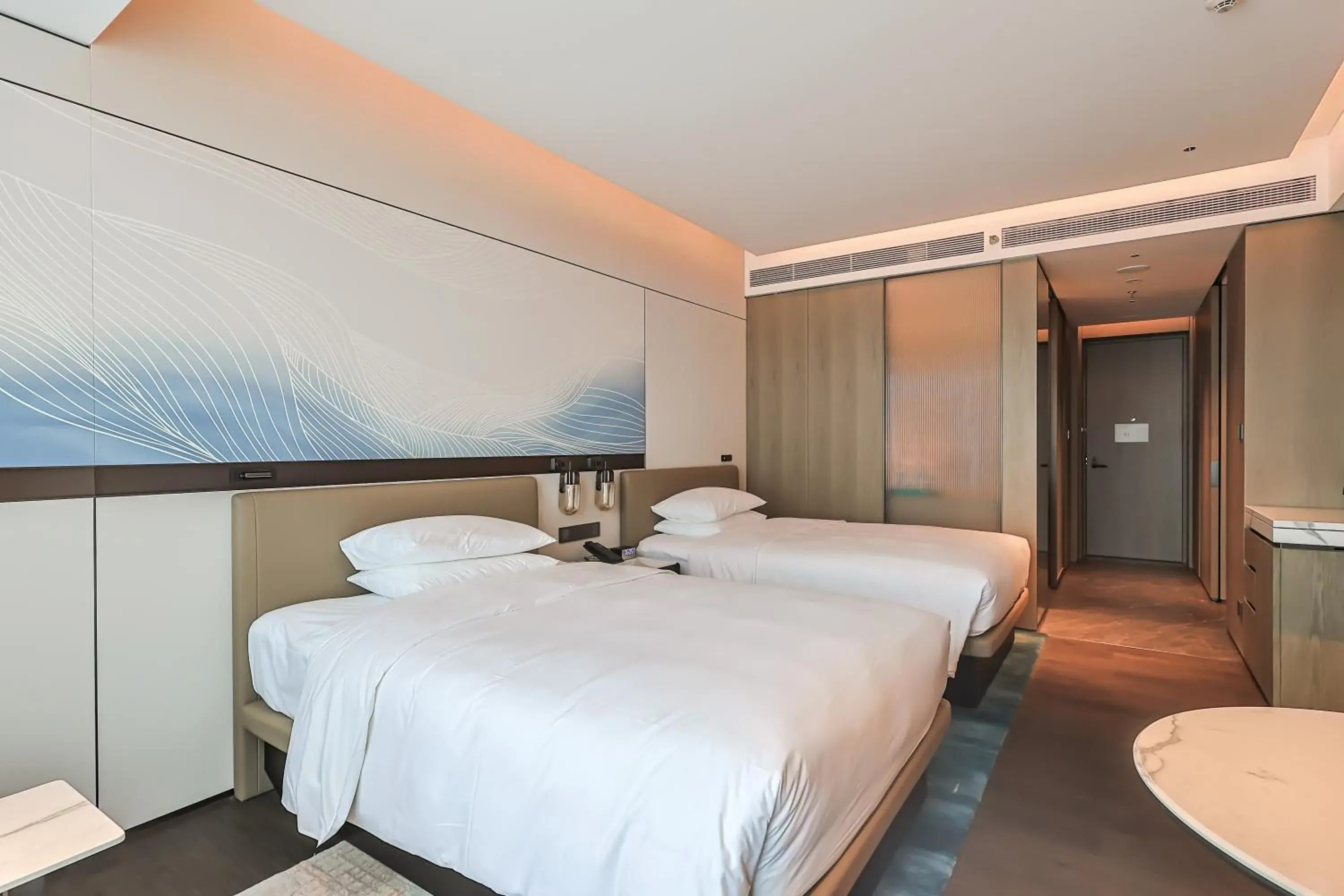Double Room with Two Double Beds and Macao City View - single occupancy in Courtyard by Marriott Zhuhai Double Room with Two Double Beds and Macao City View - single occupancy in Courtyard by Marriott Zhuhai