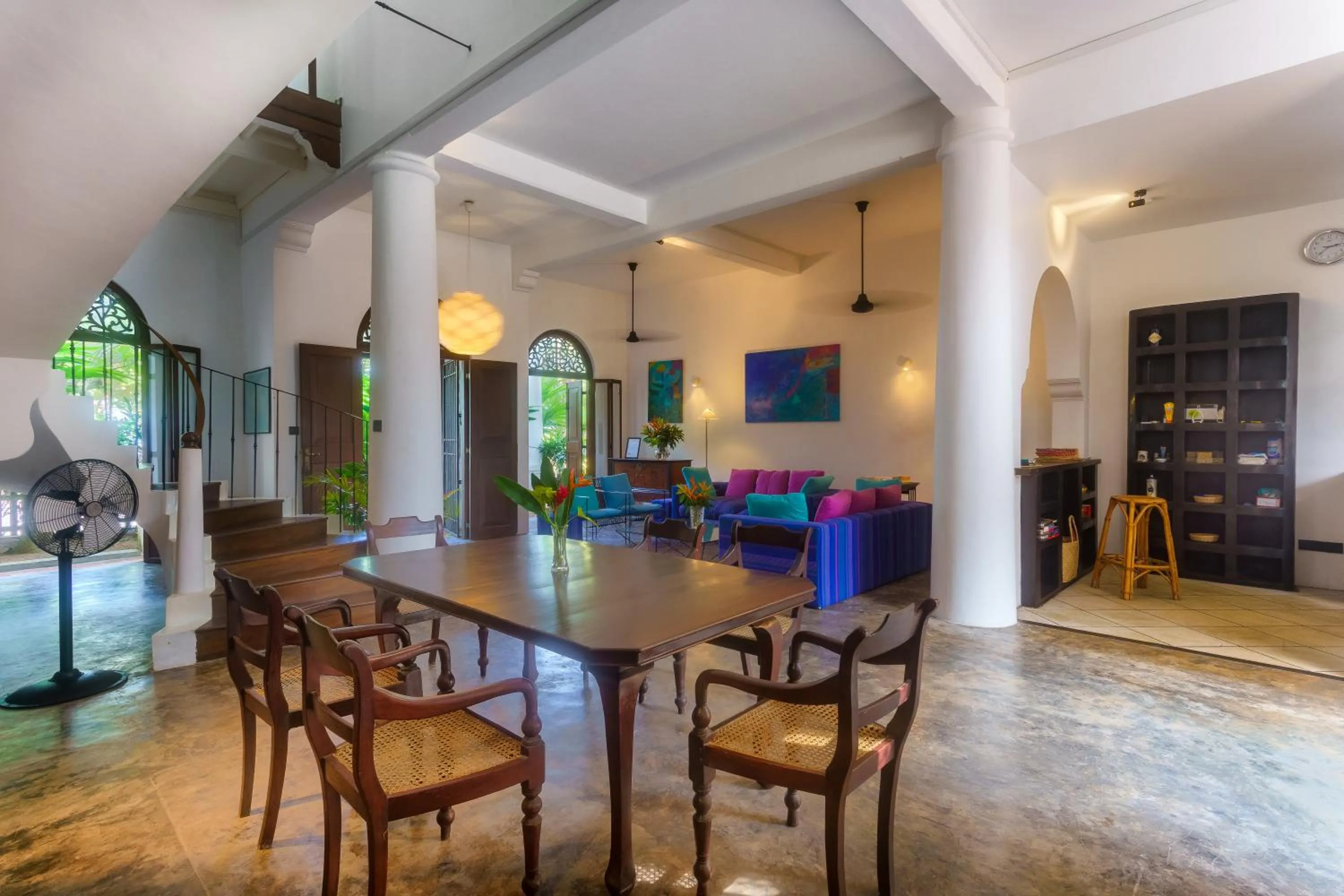 Dining area in Villa Aurora, Galle Fort
