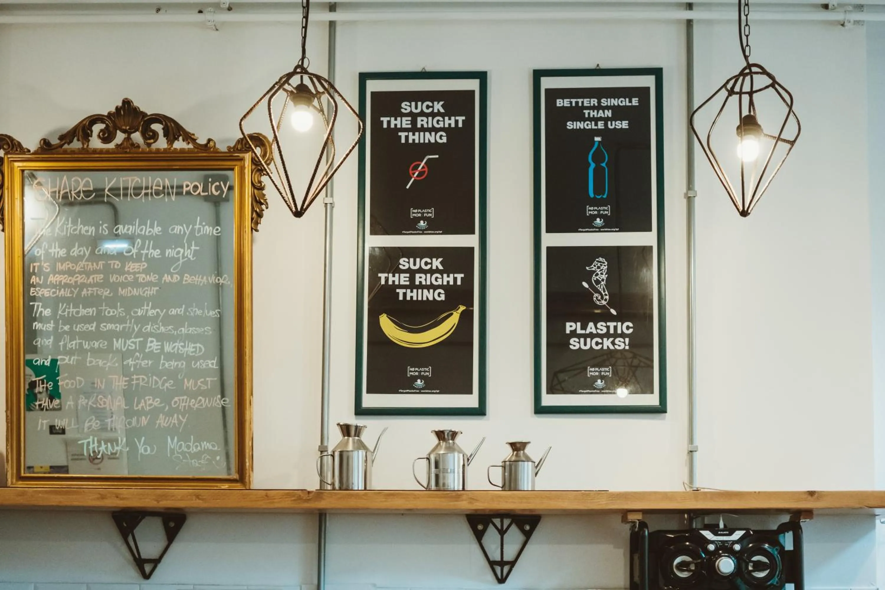 Kitchen or kitchenette in Madama Hostel & Bistrot